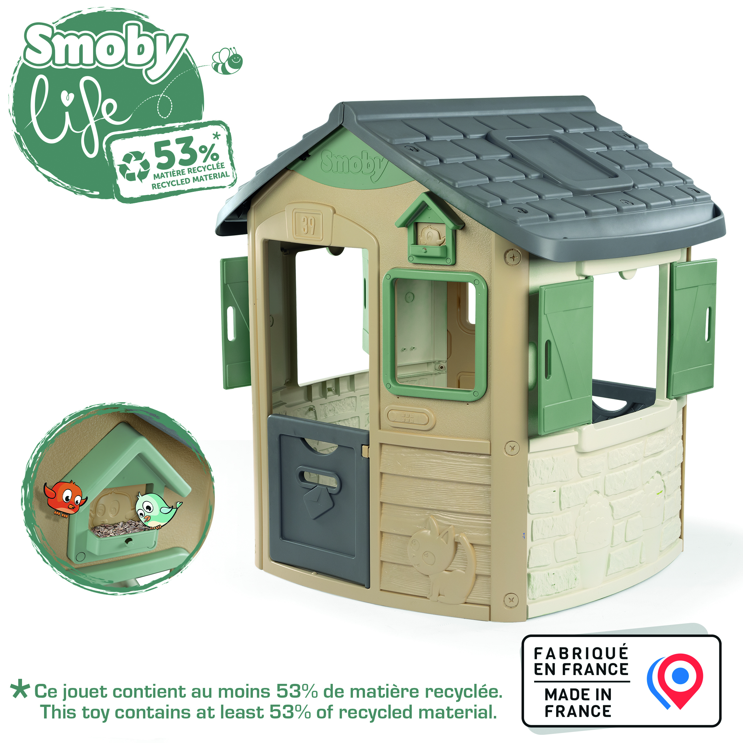 Voir la diapositive 2 : SMOBY Maison Jura Lodge Green
