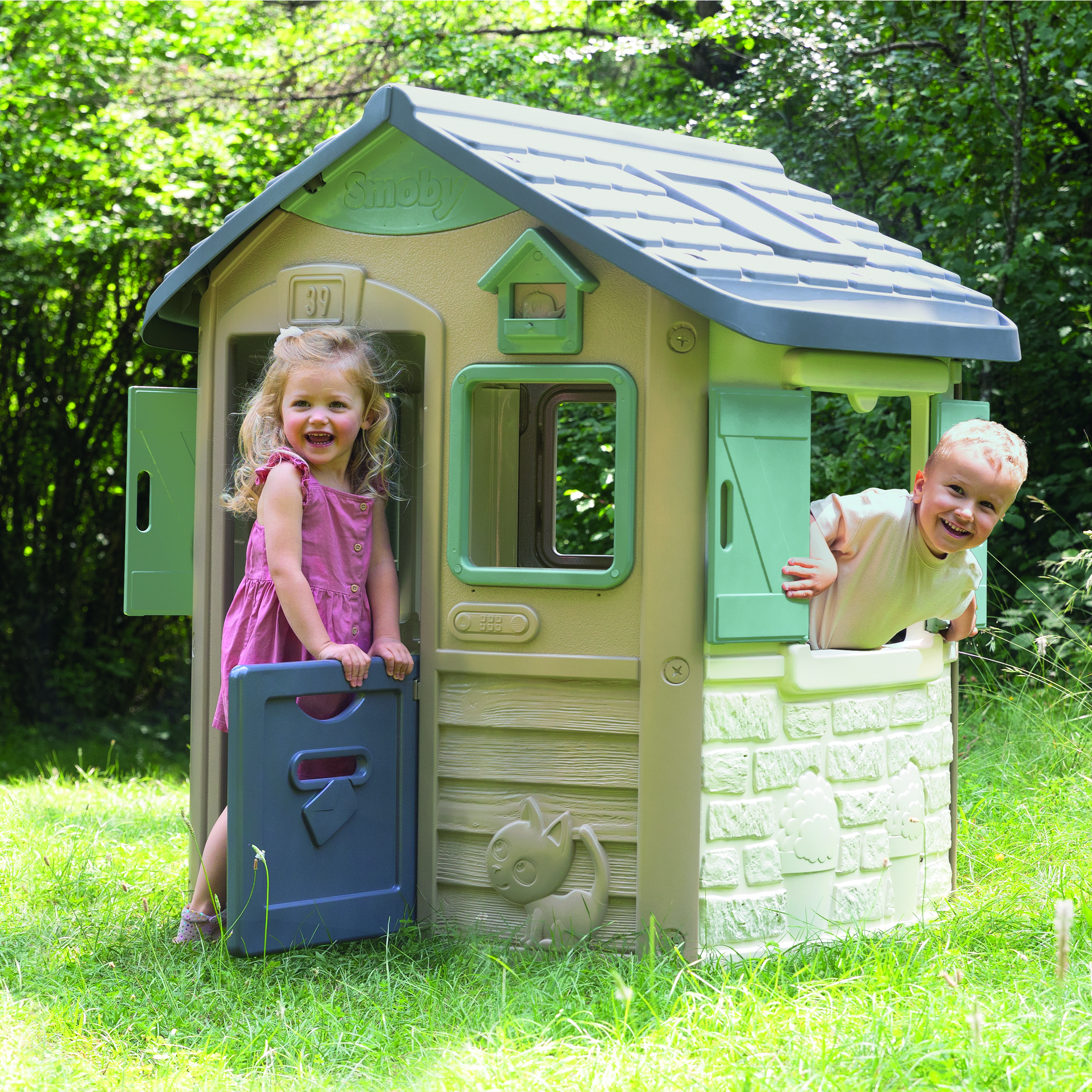 Voir la diapositive 4 : SMOBY Maison Jura Lodge Green