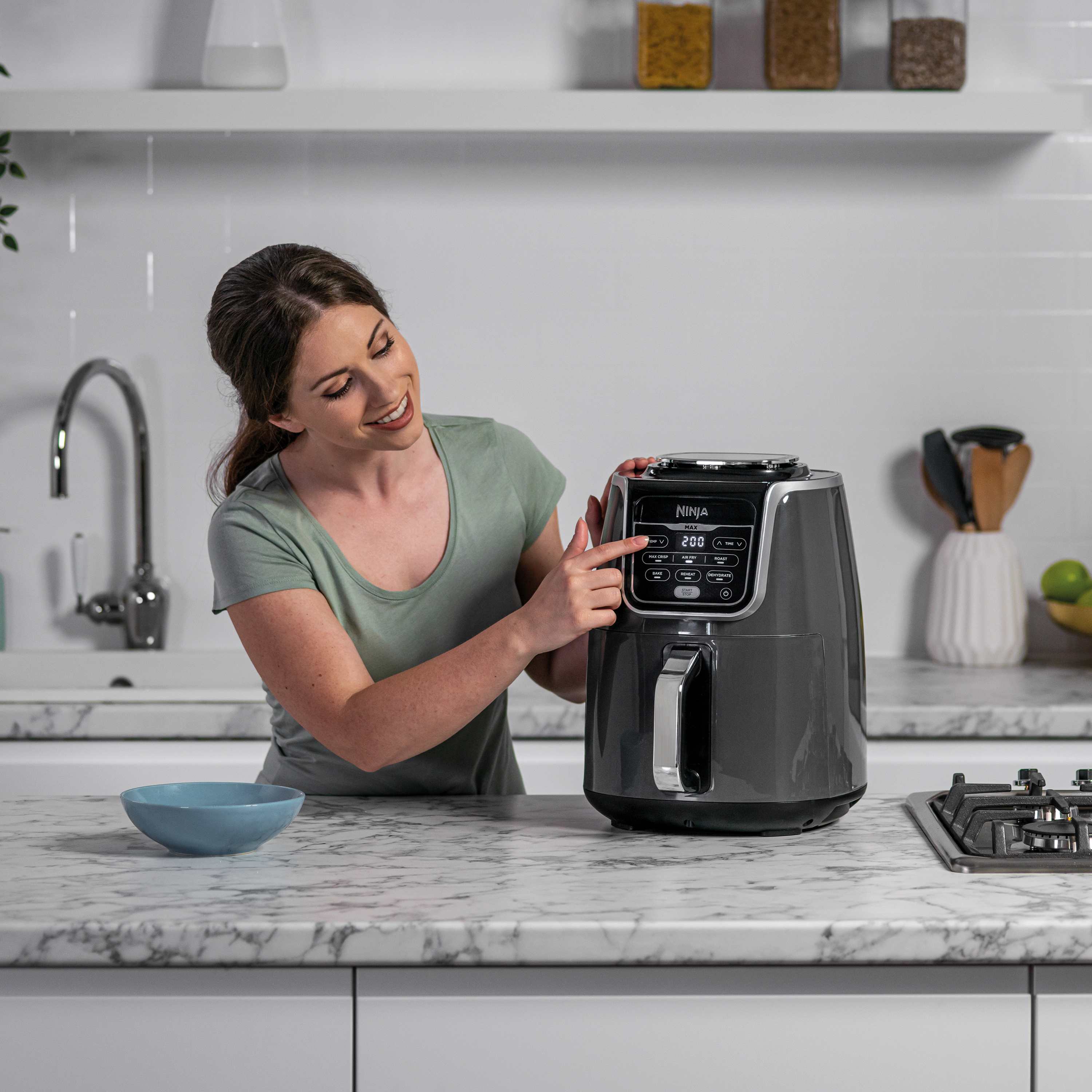 Voir la diapositive 8 : NINJA Friteuse électrique sans huile à air chaud AF160EU - Noir