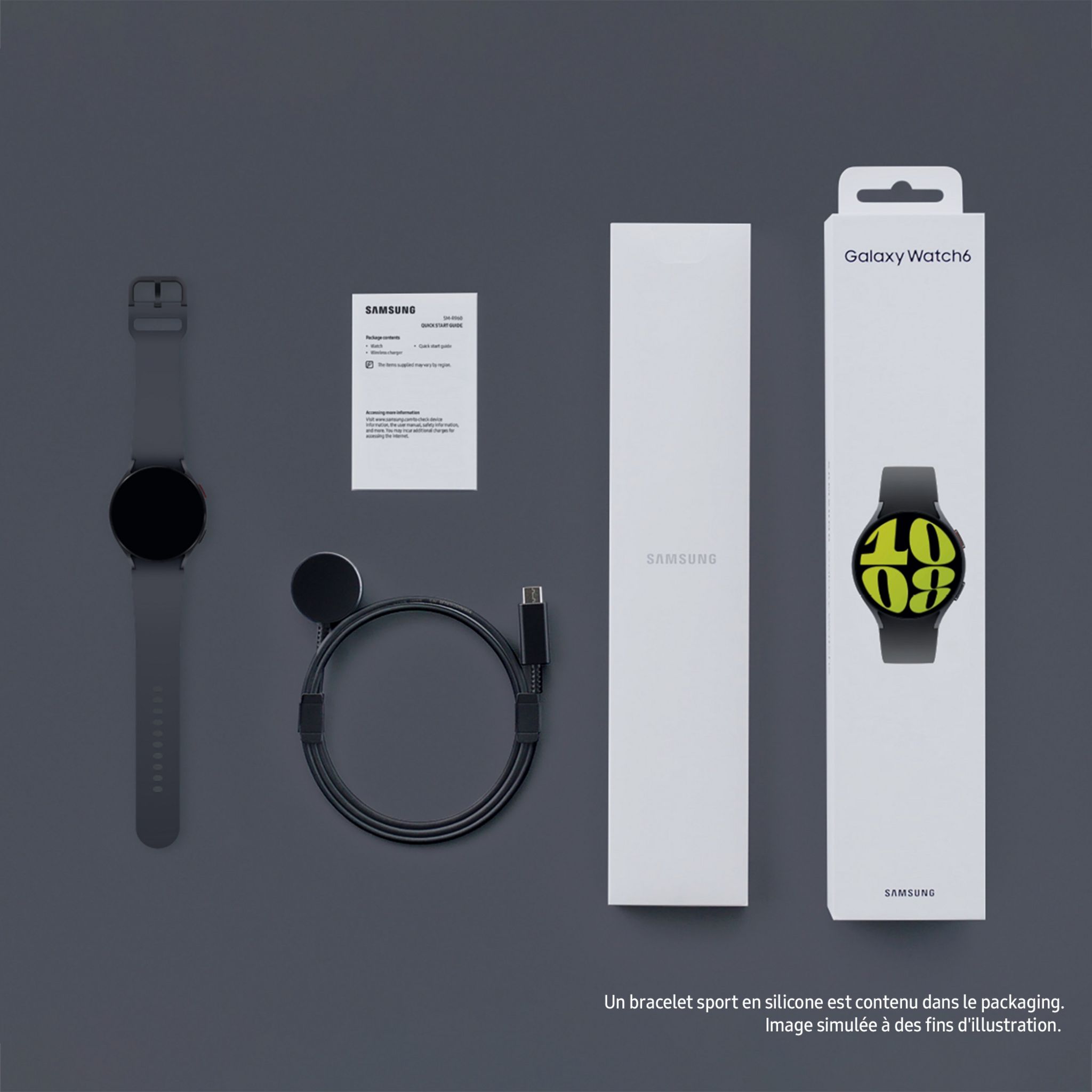 Voir la diapositive 8 : SAMSUNG Montre connectée Watch 6 44MM - Gris
