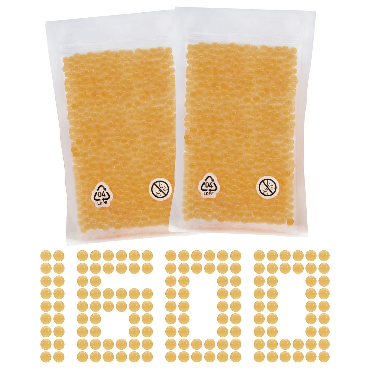 HASBRO Recharge de billes Gelfire Orange NERF