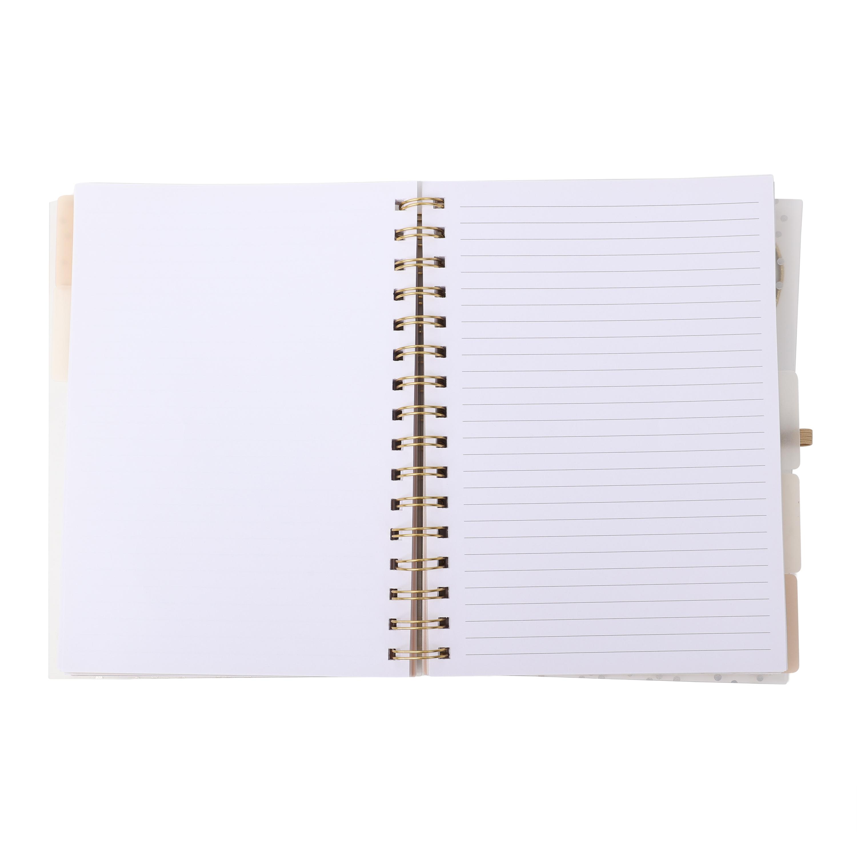 Voir la diapositive 4 : AUCHAN Carnet de Notes A5 Couverture Transparente 120 lignes vierges et 5 intercalaires