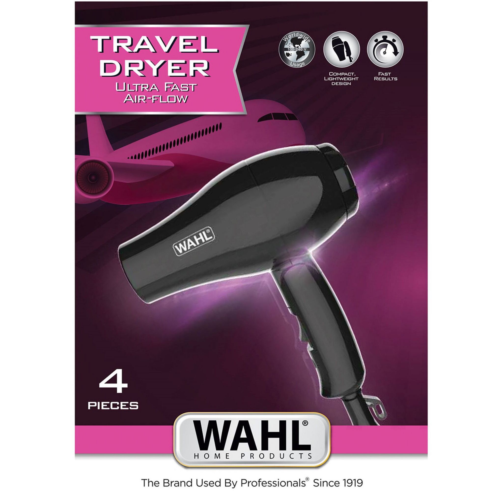 Voir la diapositive 4 : WAHL Sèche cheveux de voyage 3402-0470 - Noir