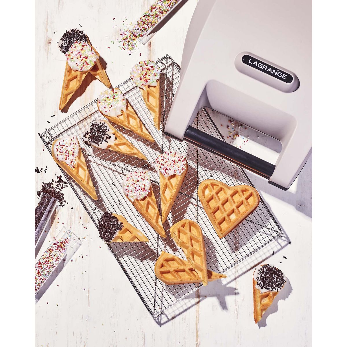 LAGRANGE Gaufrier 19332 - Gris perlé