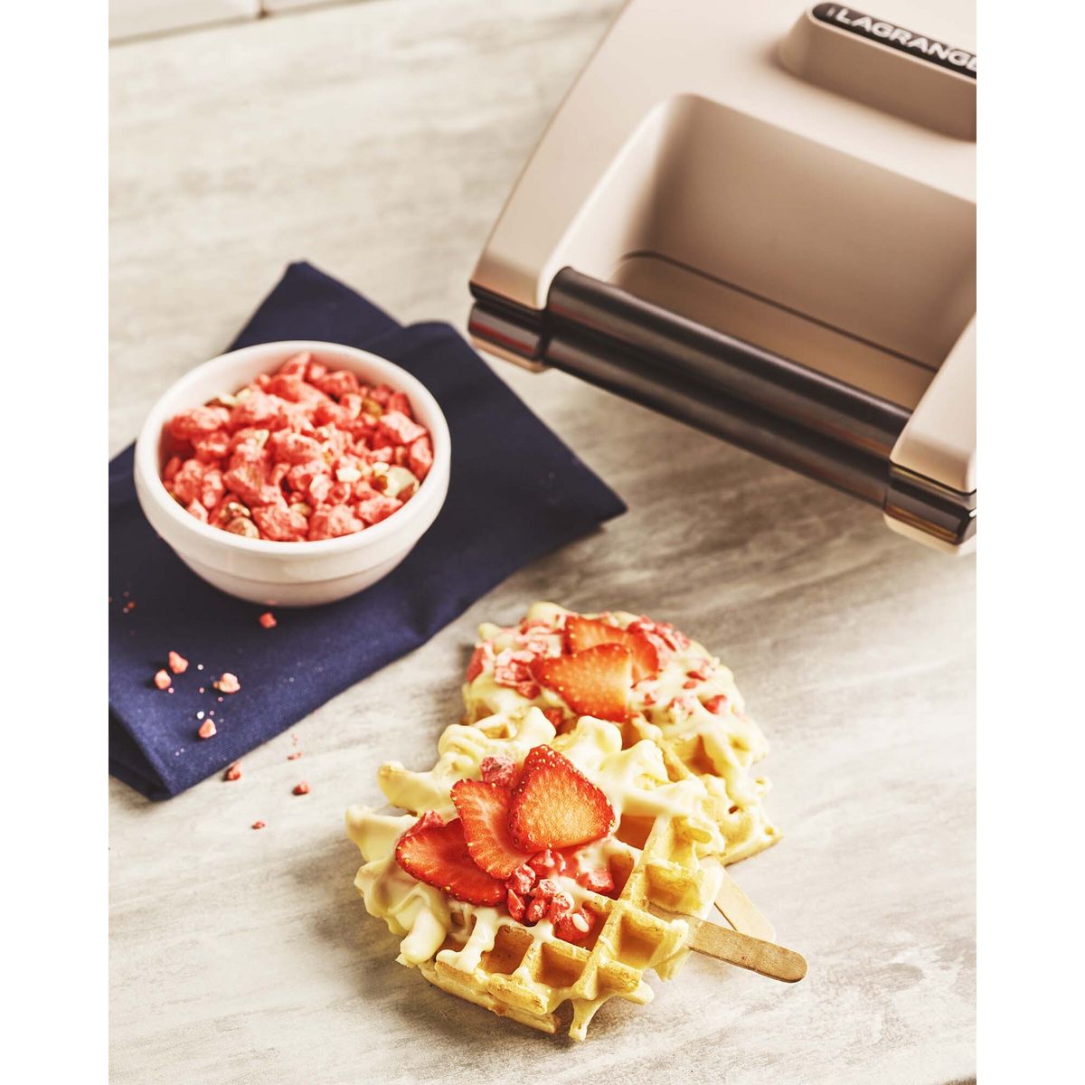 LAGRANGE Gaufrier 19332 - Gris perlé