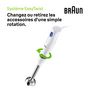 Voir la diapositive 4 : BRAUN Mixeur plongeant MQ10.001MWH - Blanc