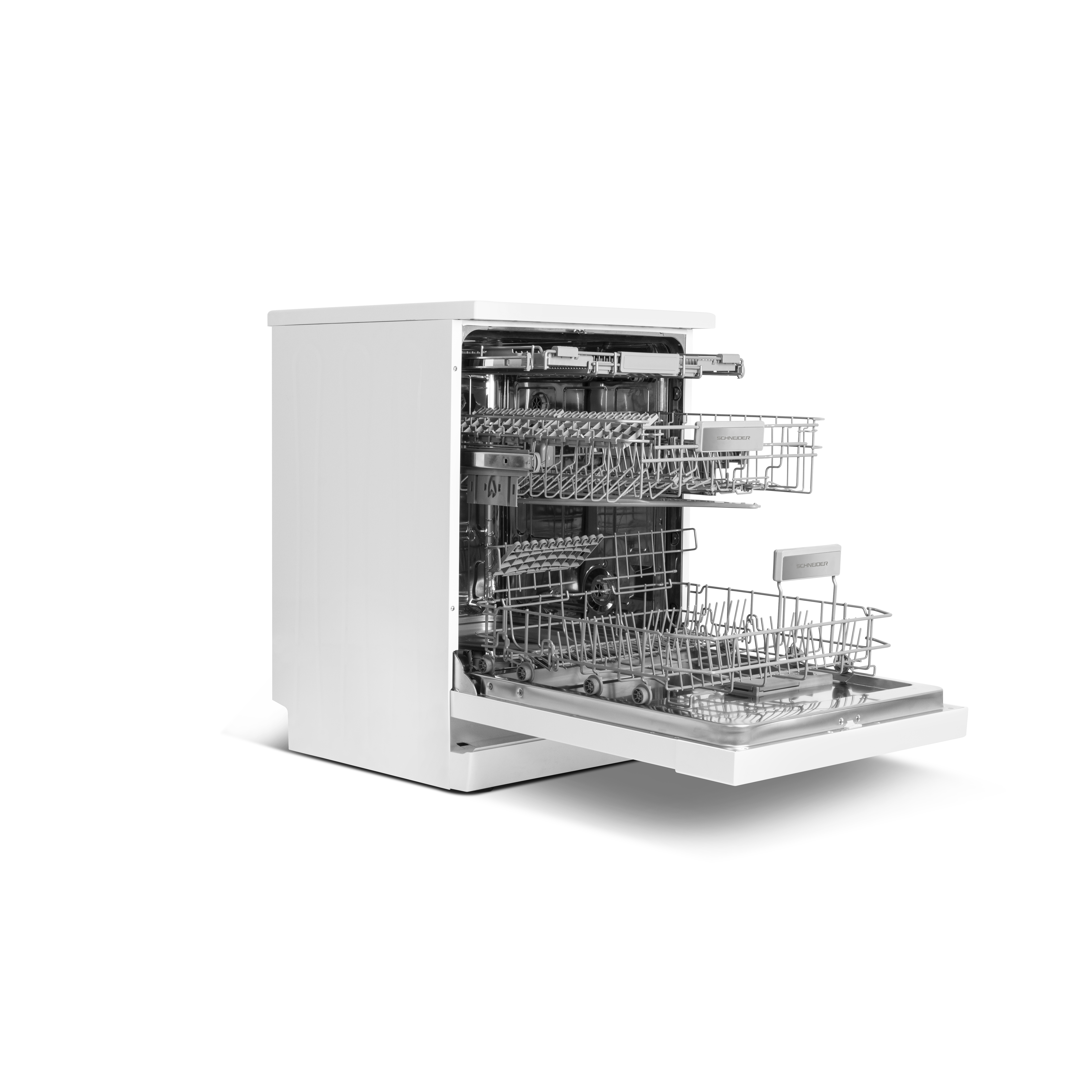 Voir la diapositive 2 : SCHNEIDER Lave vaisselle pose libre SCDW1542IDW, 15 couverts, 60 cm, 42 dB, 6 programmes, D