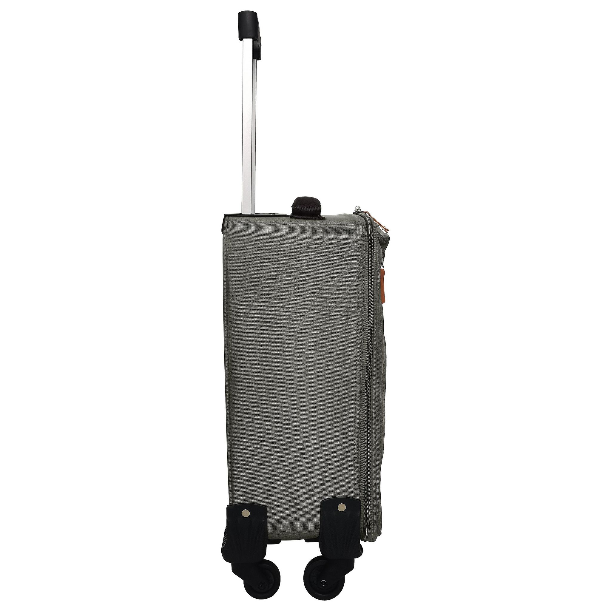 Voir la diapositive 2 : AIRPORT Valise souple polyester gris 8 roues 50x30x19cm Eco