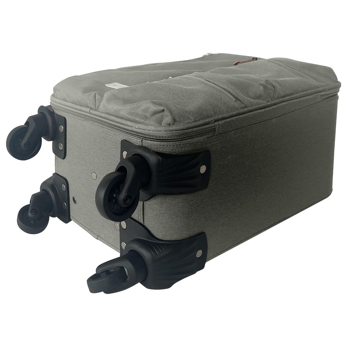 AIRPORT Valise souple polyester gris 8 roues 50x30x19cm Eco