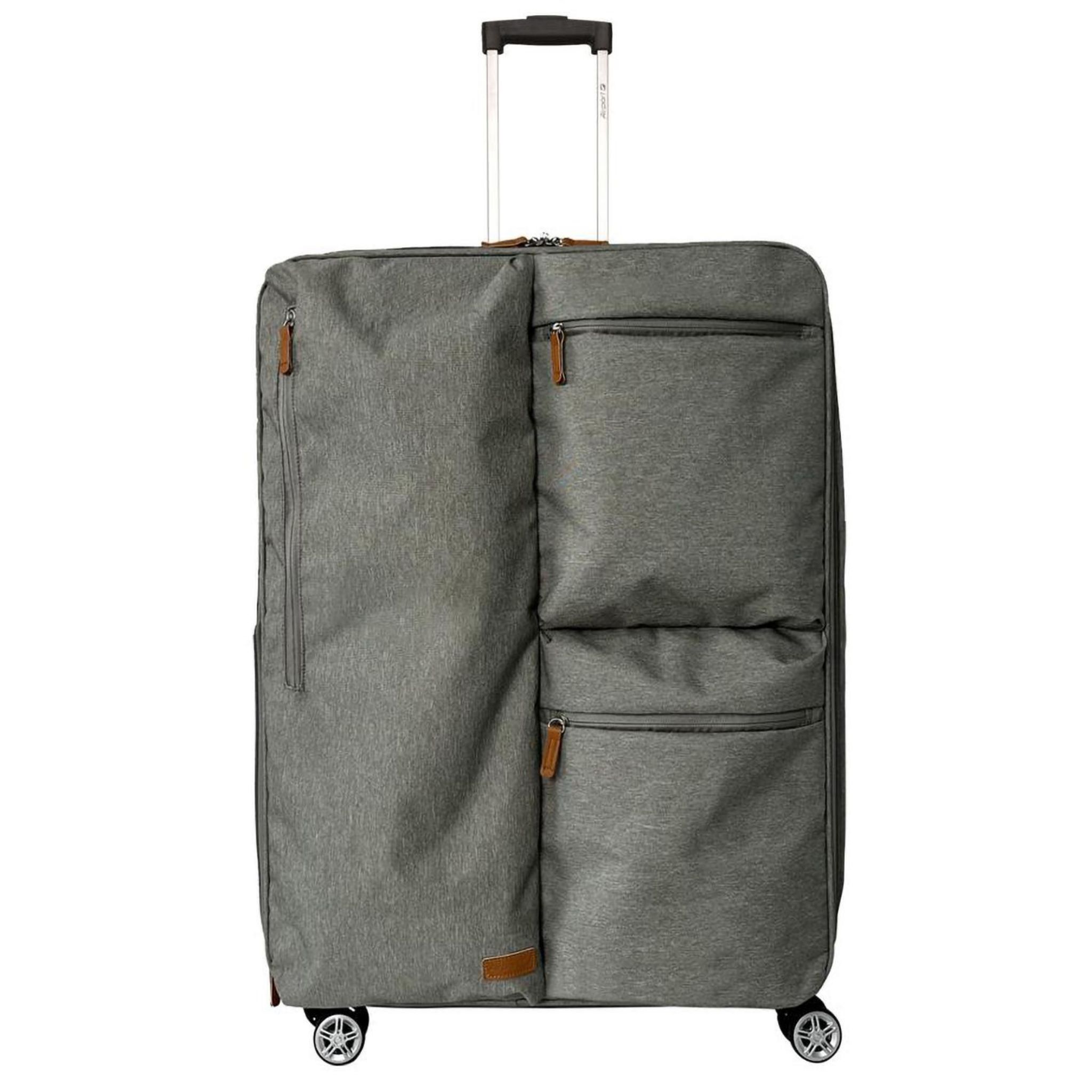 AIRPORT Valise souple extensible Polyester gris 8 roues 74x53x25cm Eco ...