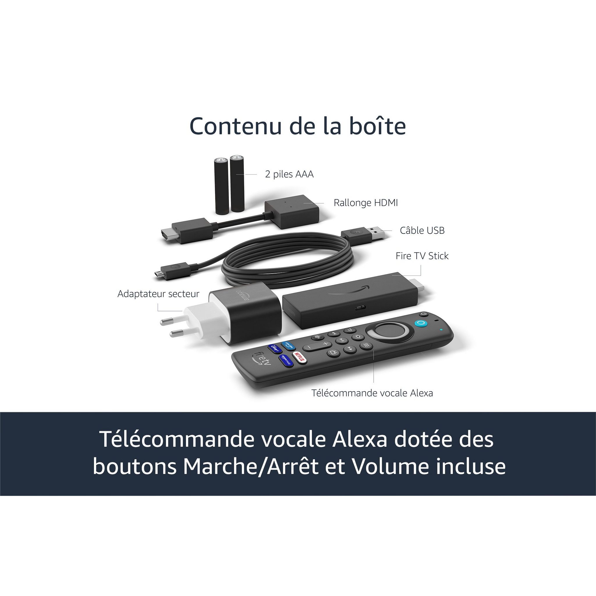 Voir la diapositive 4 : AMAZON Fire TV Stick HD avec télécommande vocale Alexa