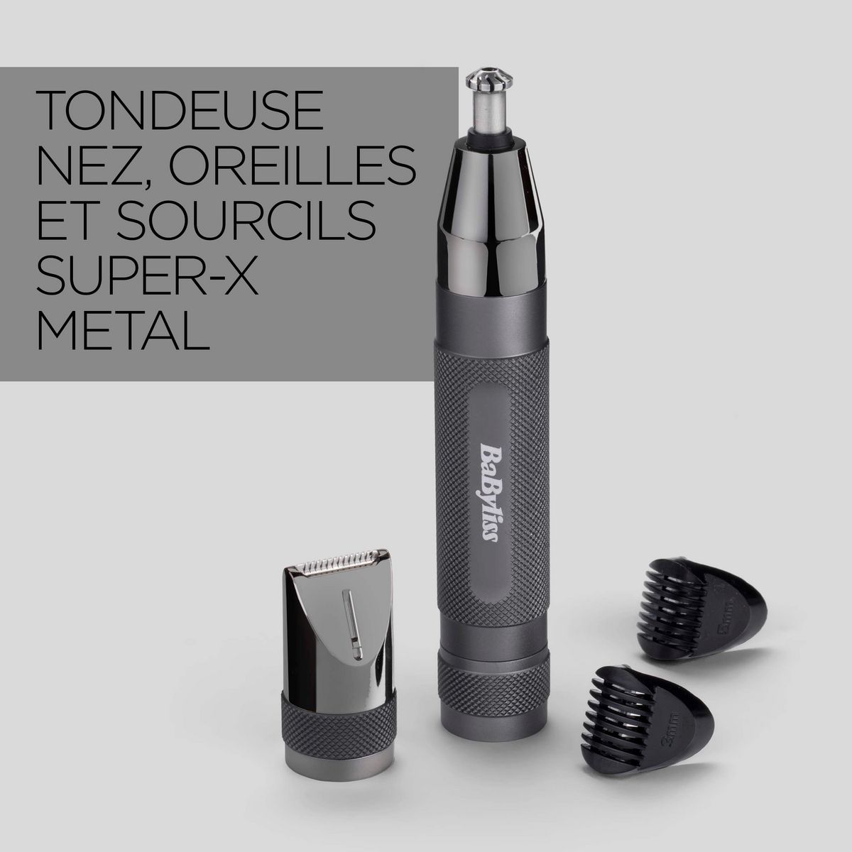 BABYLISS Tondeuse nez oreilles et sourcils E111E - Noir