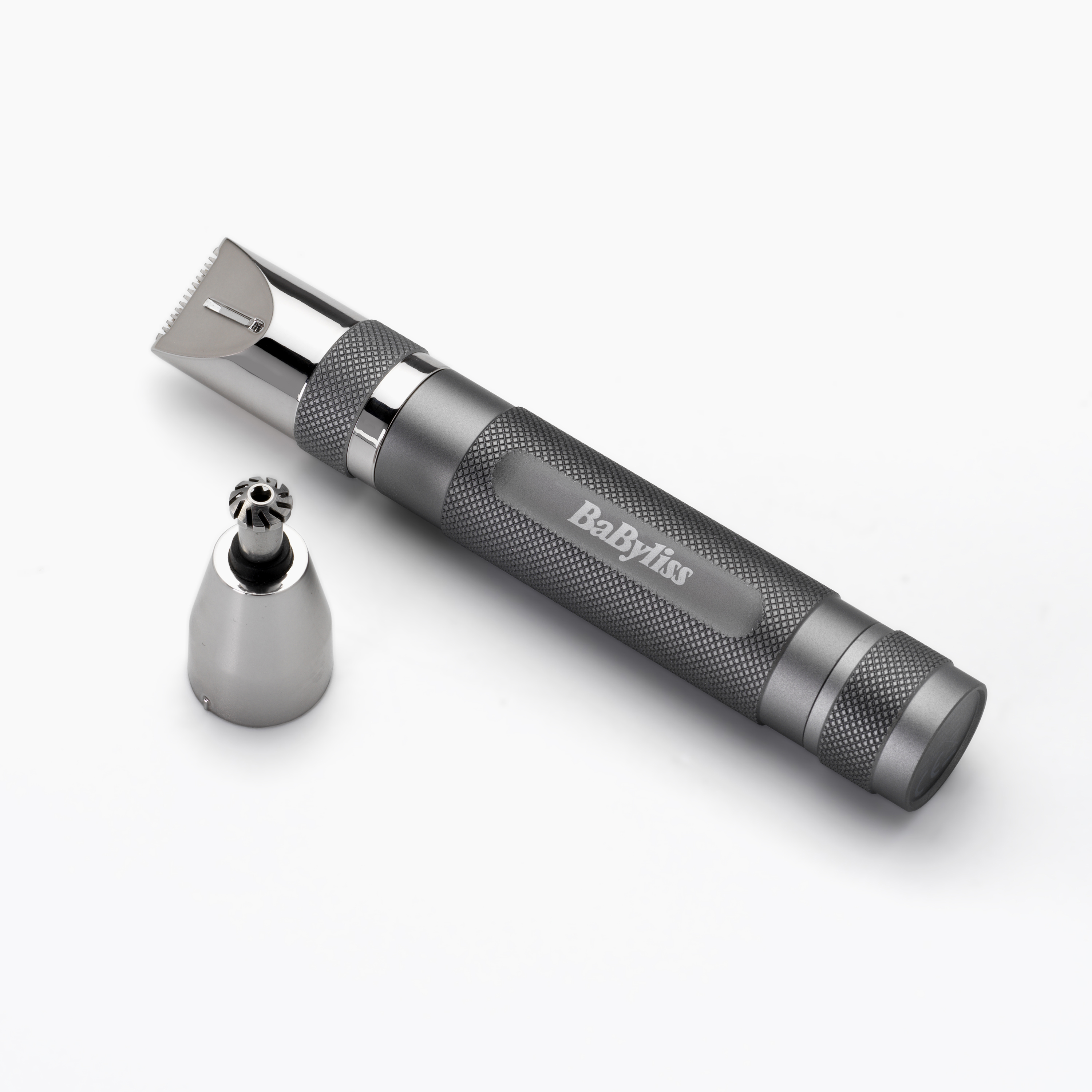 Voir la diapositive 3 : BABYLISS Tondeuse nez oreilles et sourcils E116E - Gris