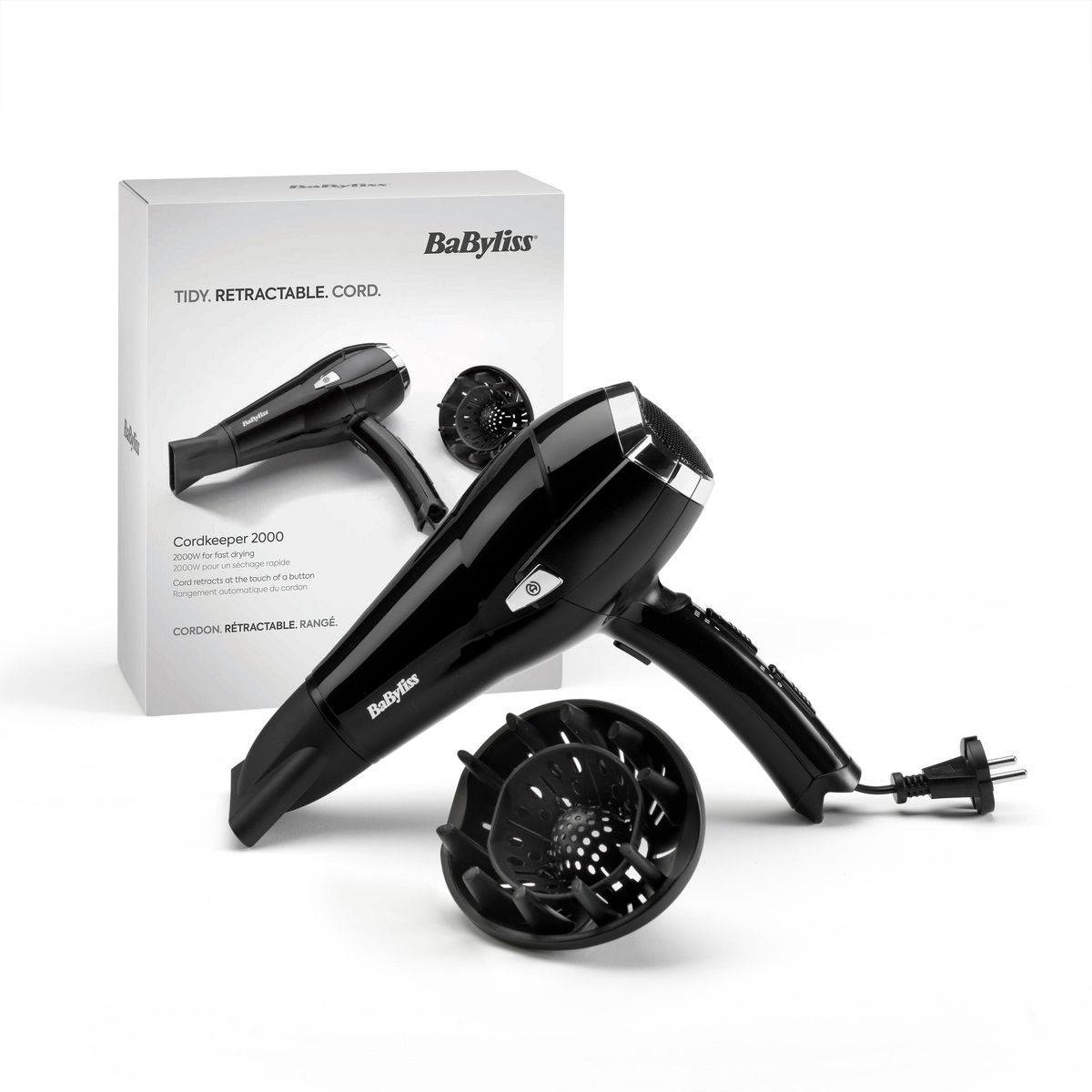 BABYLISS Sèche cheveux D374DE - Noir