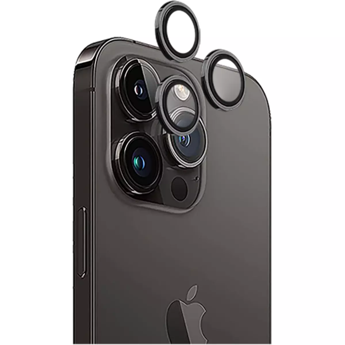 FORCEGLASS Verre trempé Lentille de protection pour Apple iPhone 15 x3 - Noir