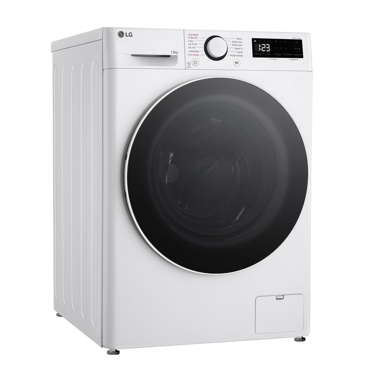 LG Lave linge hublot F34R50WHS, 13 kg, 1400 T/min, Moteur à induction, A