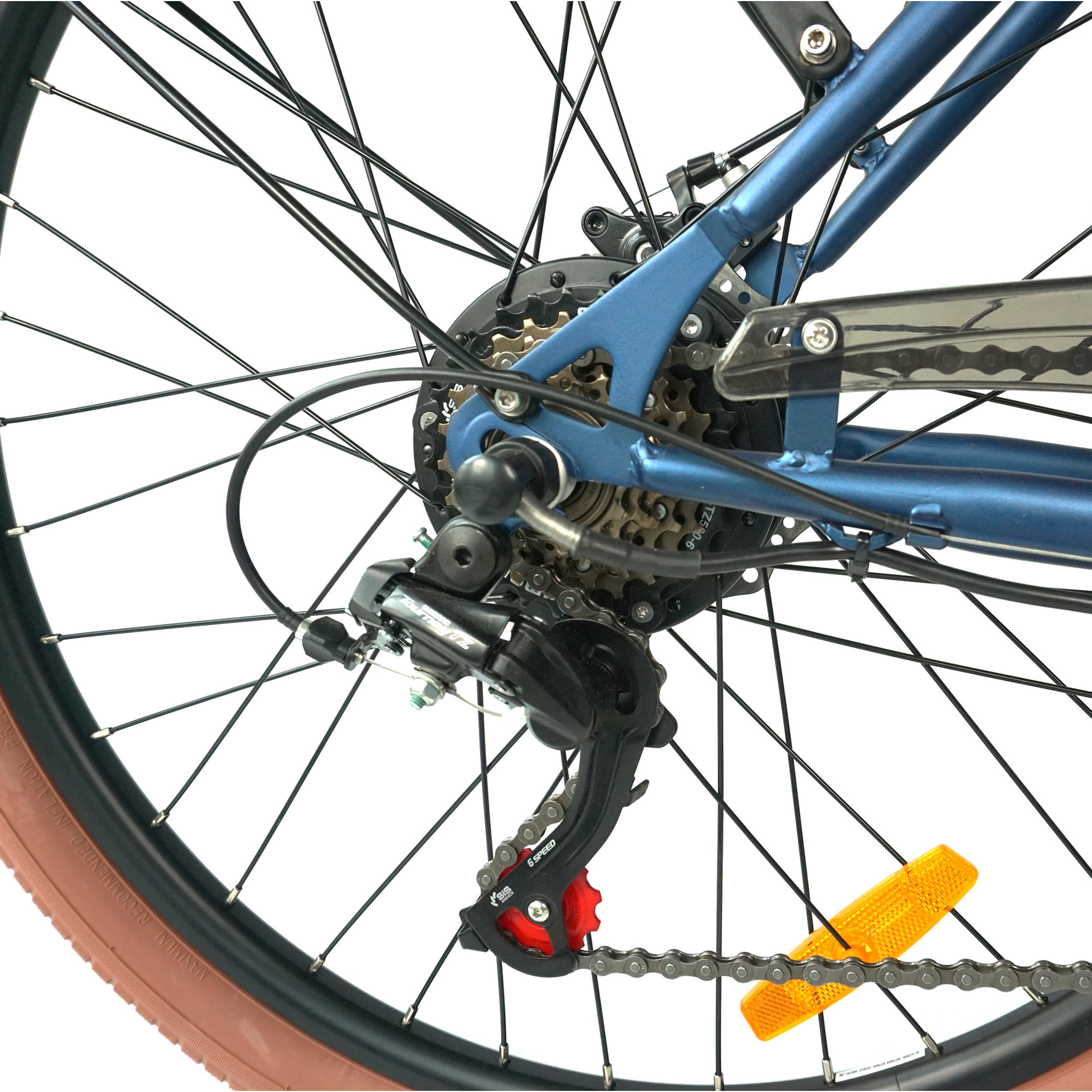 Voir la diapositive 2 : SCOOTY Vélo Assistance Électrique VTC City pro 26 pouces - Bleu
