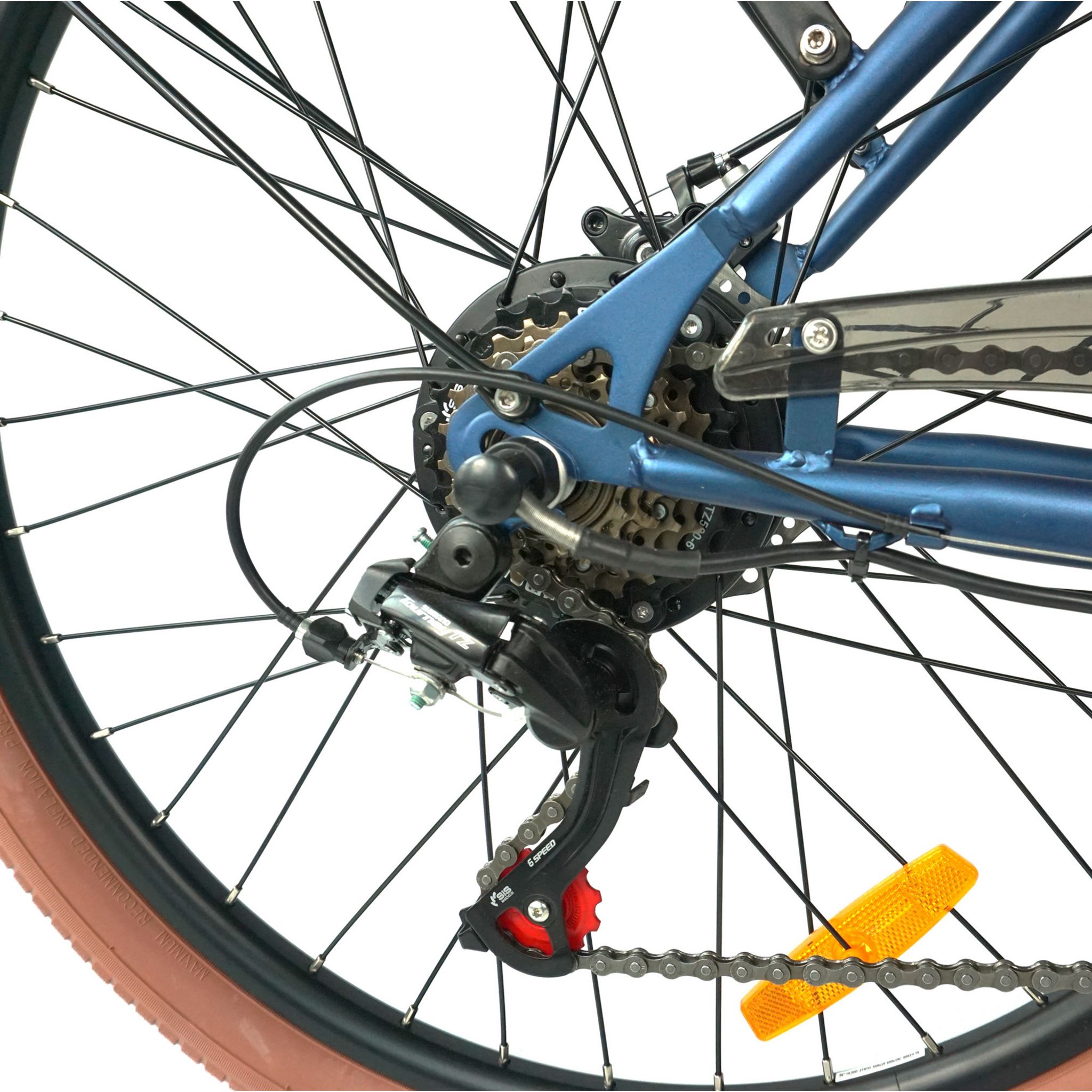 Voir la diapositive 2 : SCOOTY Vélo Assistance Électrique VTC City pro 26 pouces - Bleu