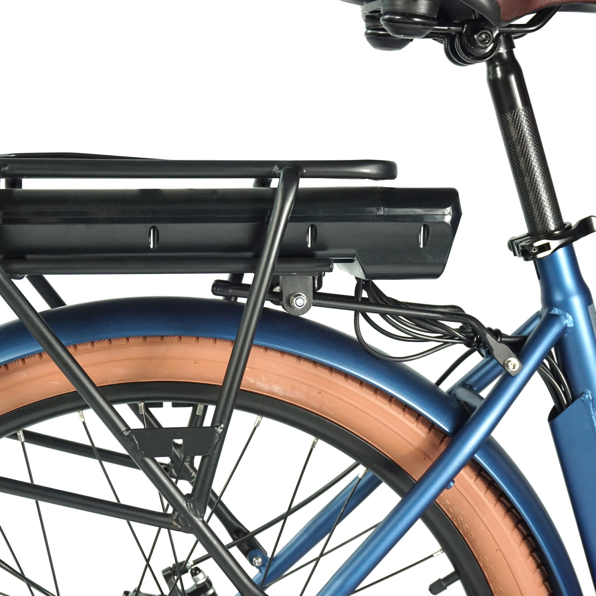 Voir la diapositive 6 : SCOOTY Vélo Assistance Électrique VTC City pro 26 pouces - Bleu