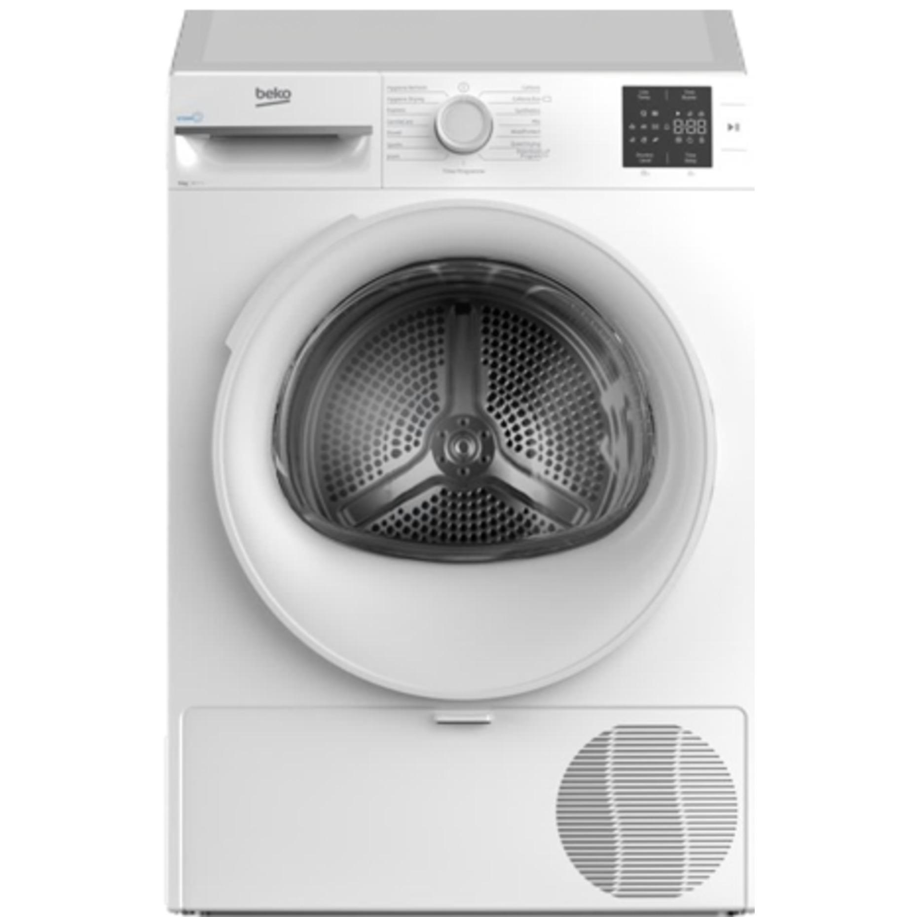 Voir la diapositive 2 : BEKO Sèche linge hublot D3H18301W, 8 kg, Pompe à chaleur, A++