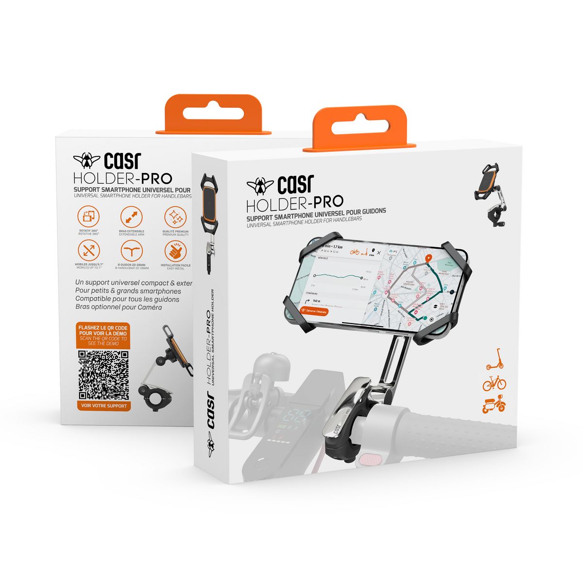 CASR Support guidon avec bras - Universel