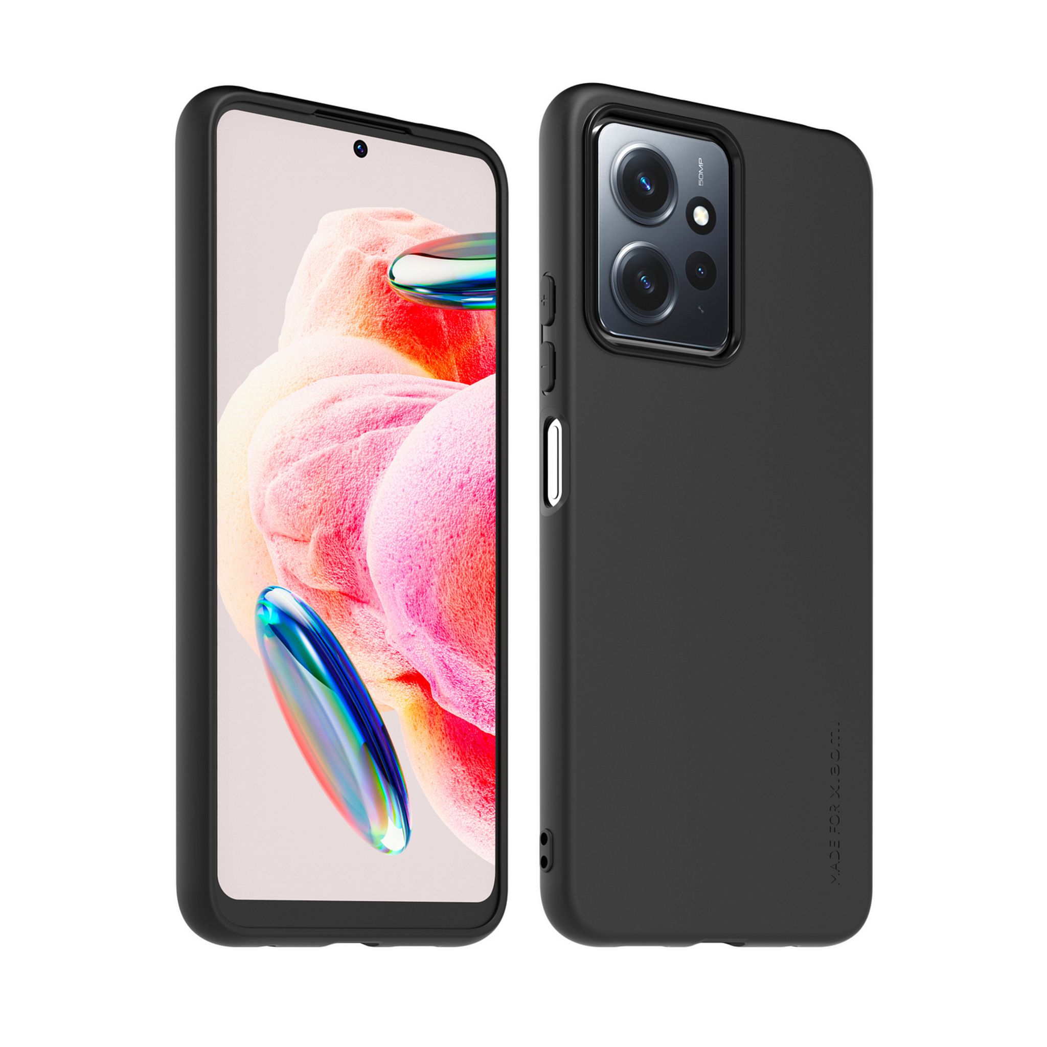 Voir la diapositive 5 : Coque rigide +Verre trempée pour Xiaomi Redmi Note 12 4G - Noir