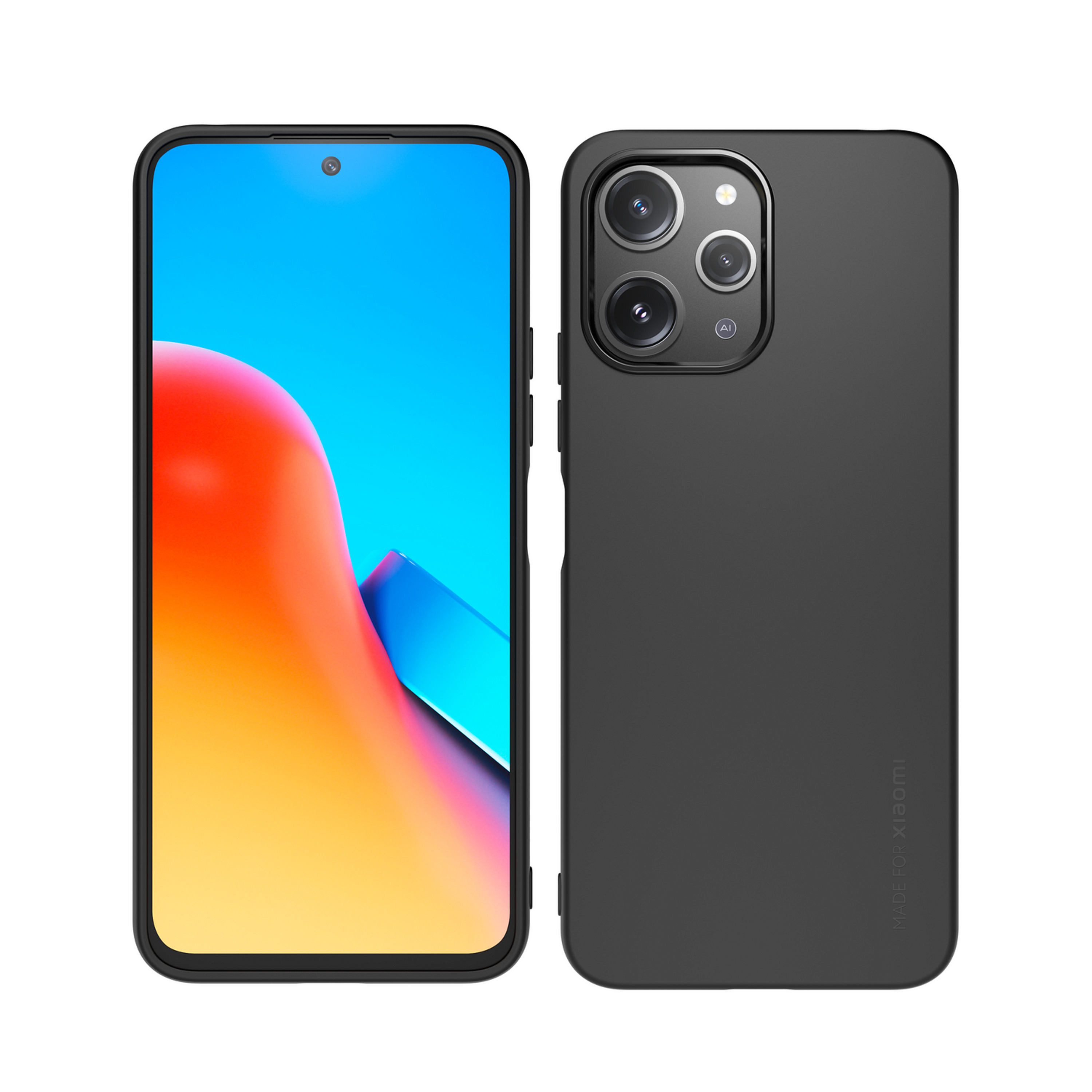 Voir la diapositive 4 : Coque rigide+Verre trempé pour Xiaomi Redmi Note 12 4/5G - Noir