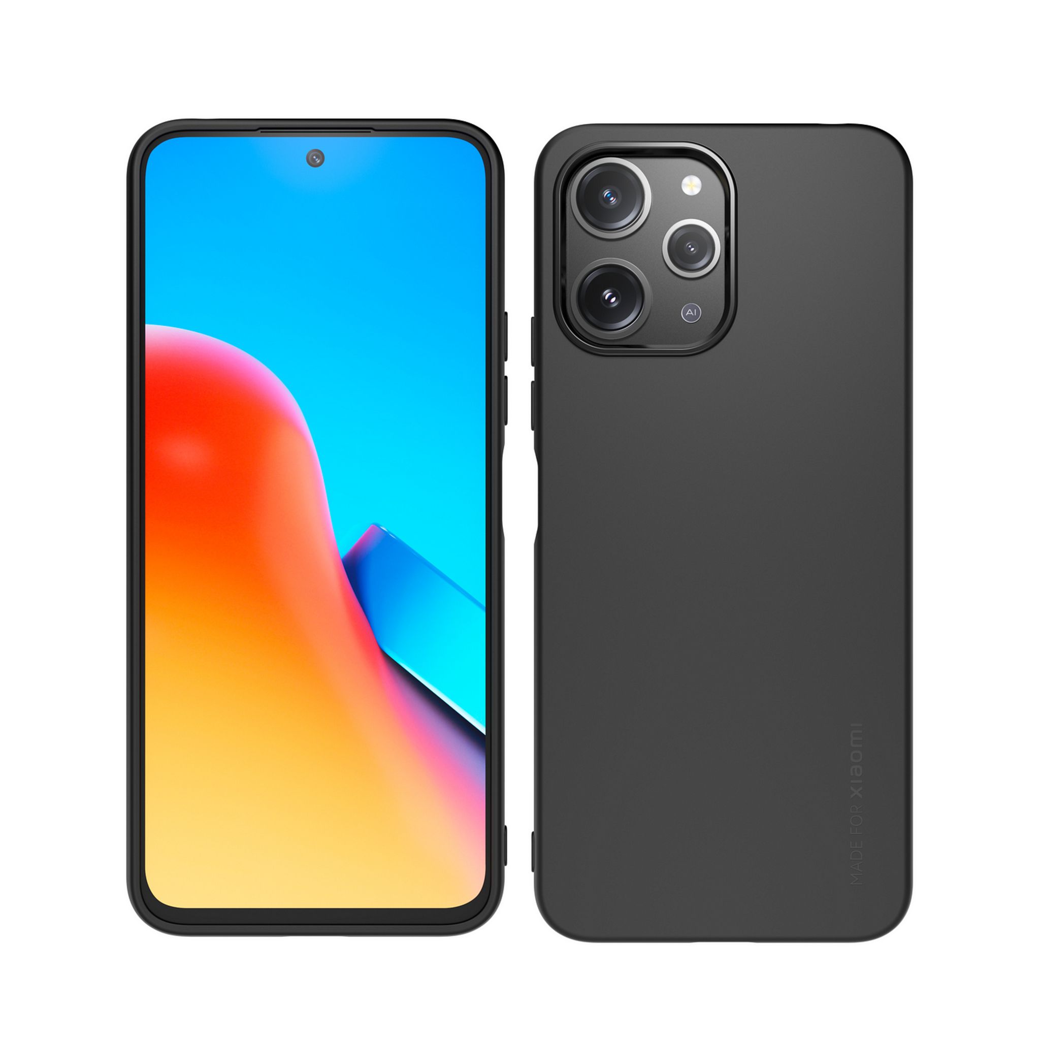 Voir la diapositive 4 : Coque rigide+Verre trempé pour Xiaomi Redmi Note 12 4/5G - Noir