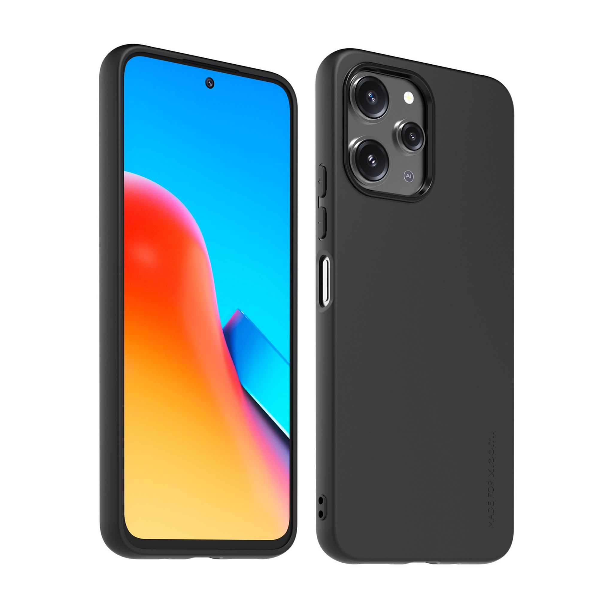 Voir la diapositive 8 : Coque rigide+Verre trempé pour Xiaomi Redmi Note 12 4/5G - Noir