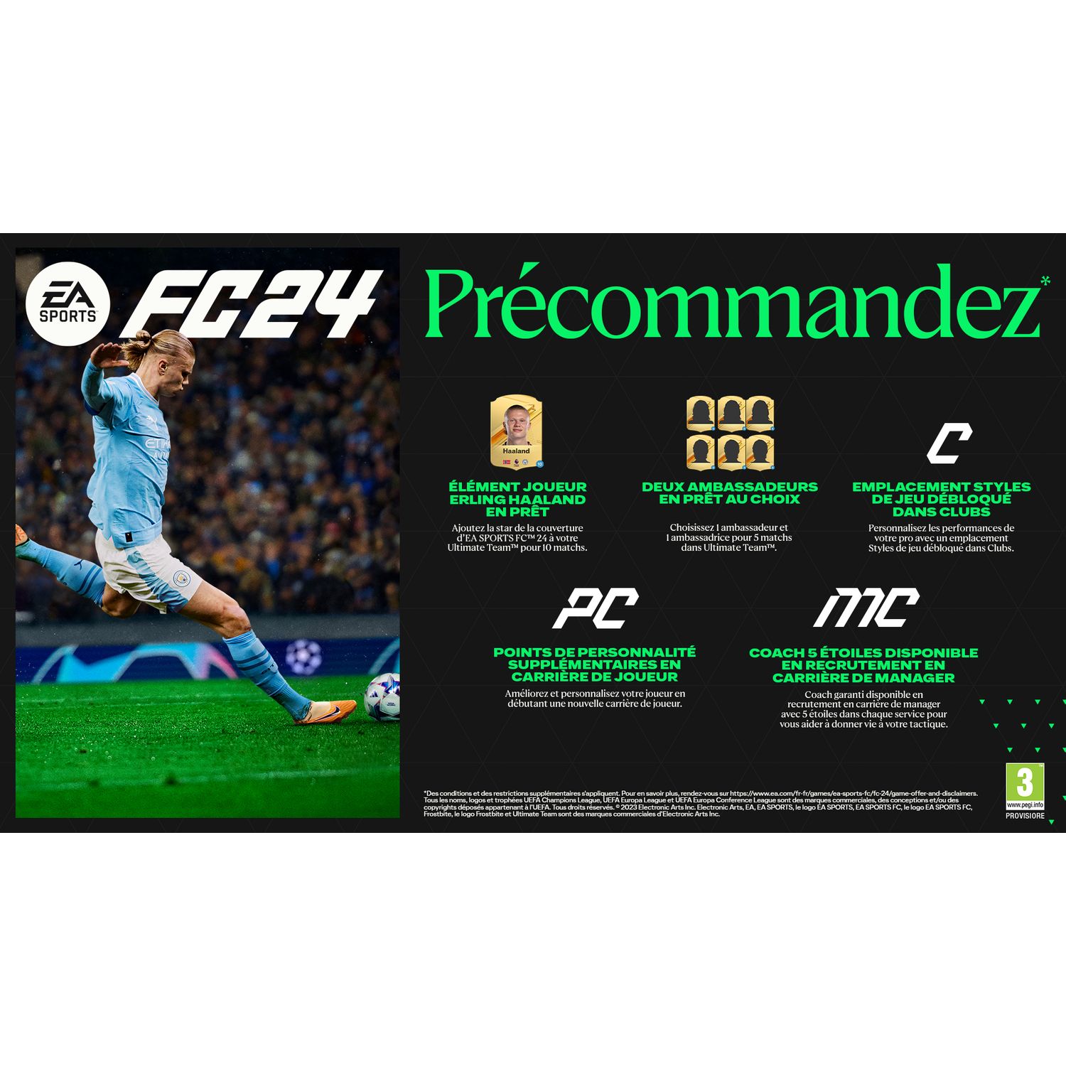Voir la diapositive 2 : EA Sports FC 24 Édition standard PS4