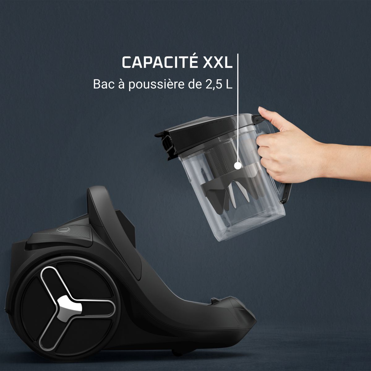 ROWENTA Aspirateur traîneau sans sac RO7C36EA - Noir