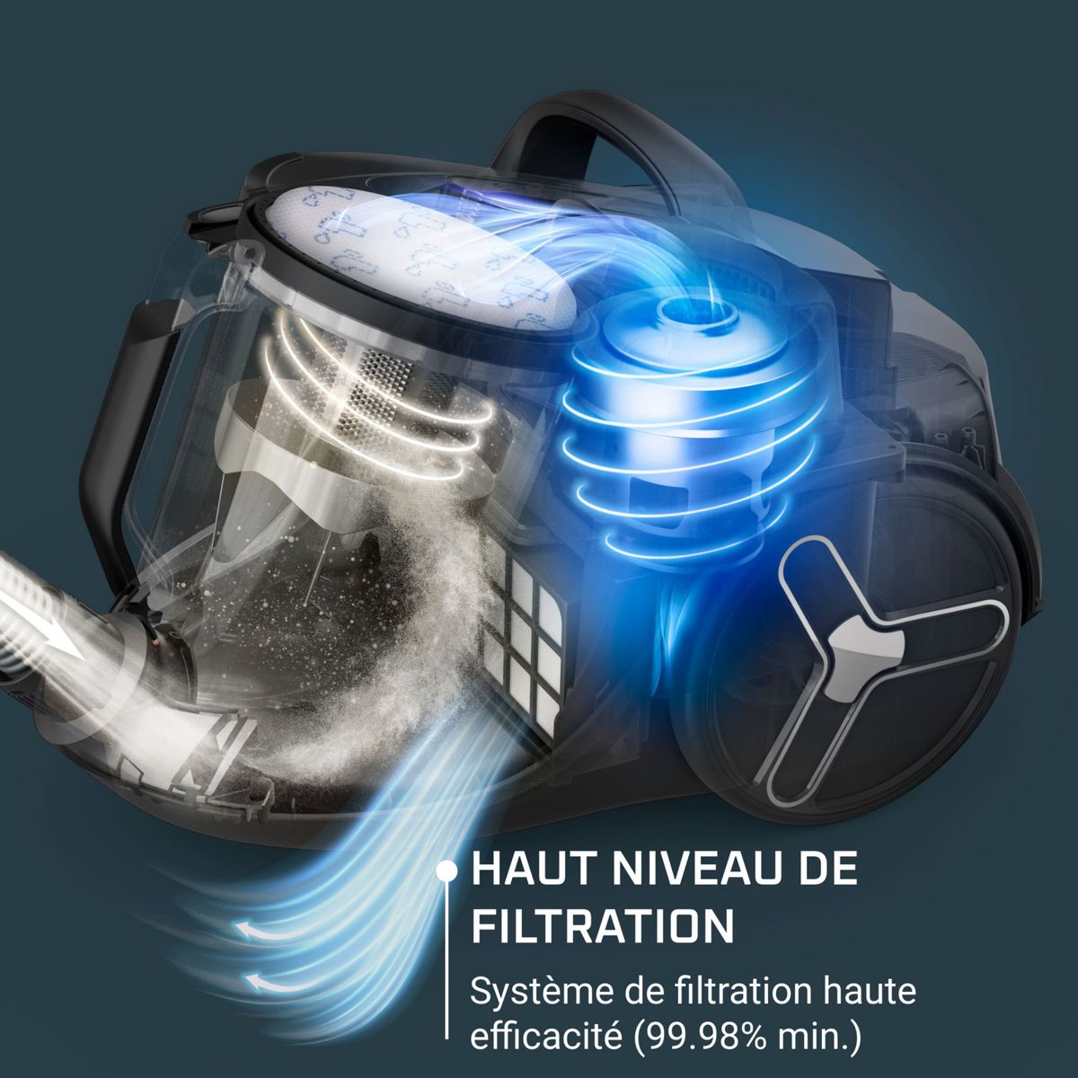 ROWENTA Aspirateur traîneau sans sac RO7C36EA - Noir