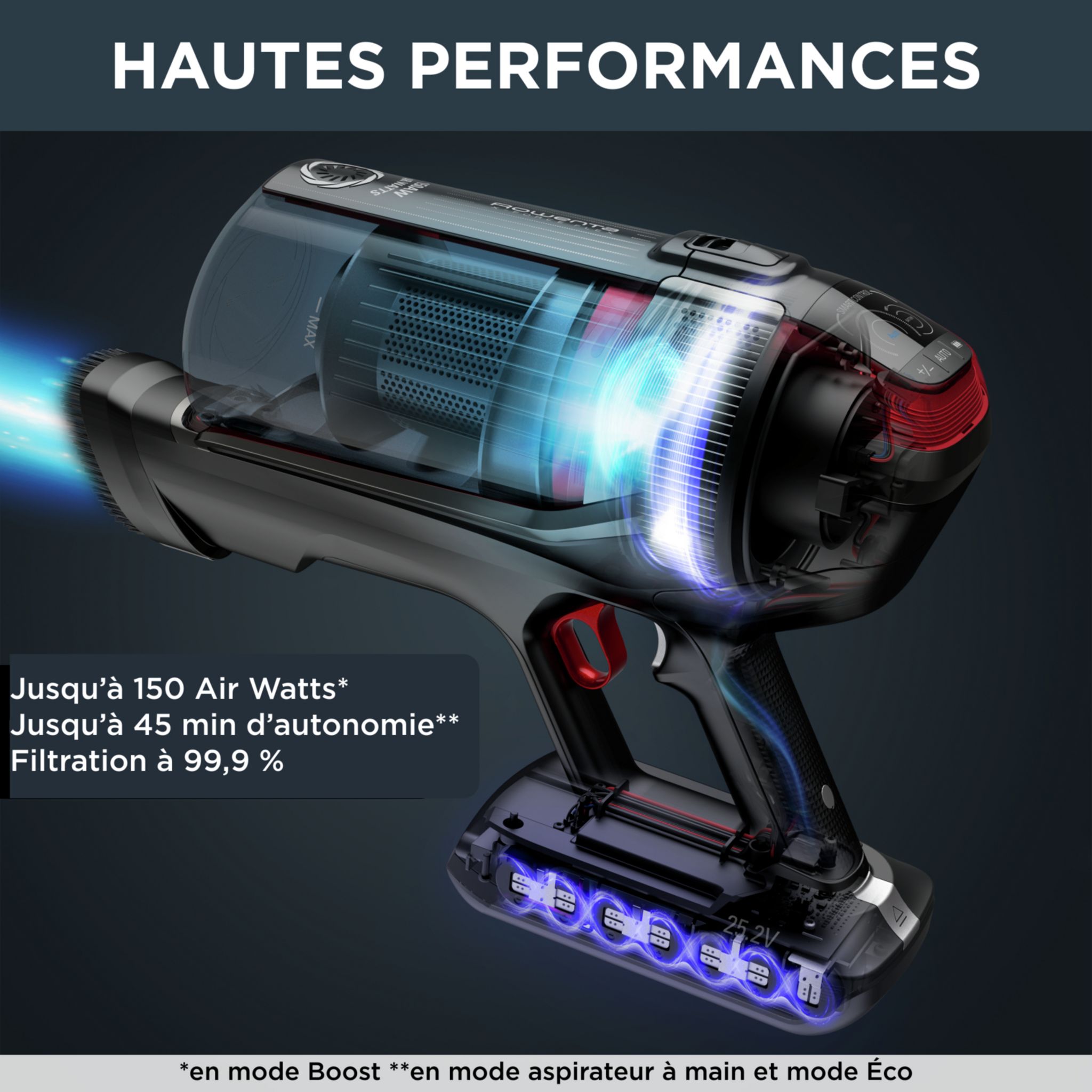 Voir la diapositive 3 : ROWENTA Aspirateur balai  X-FORCE FLEX AUTO 12.60 RH98A7WO - Noir