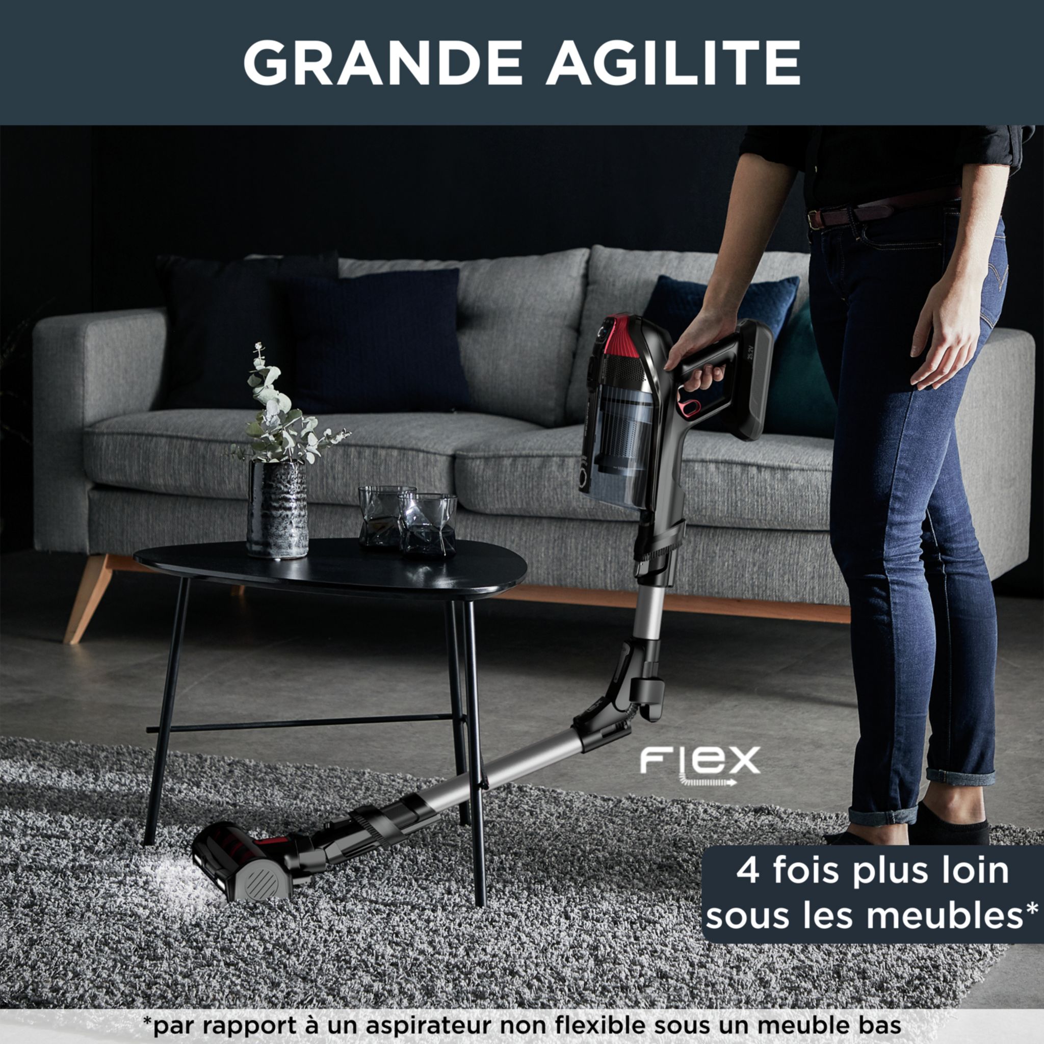 Voir la diapositive 5 : ROWENTA Aspirateur balai  X-FORCE FLEX AUTO 12.60 RH98A7WO - Noir
