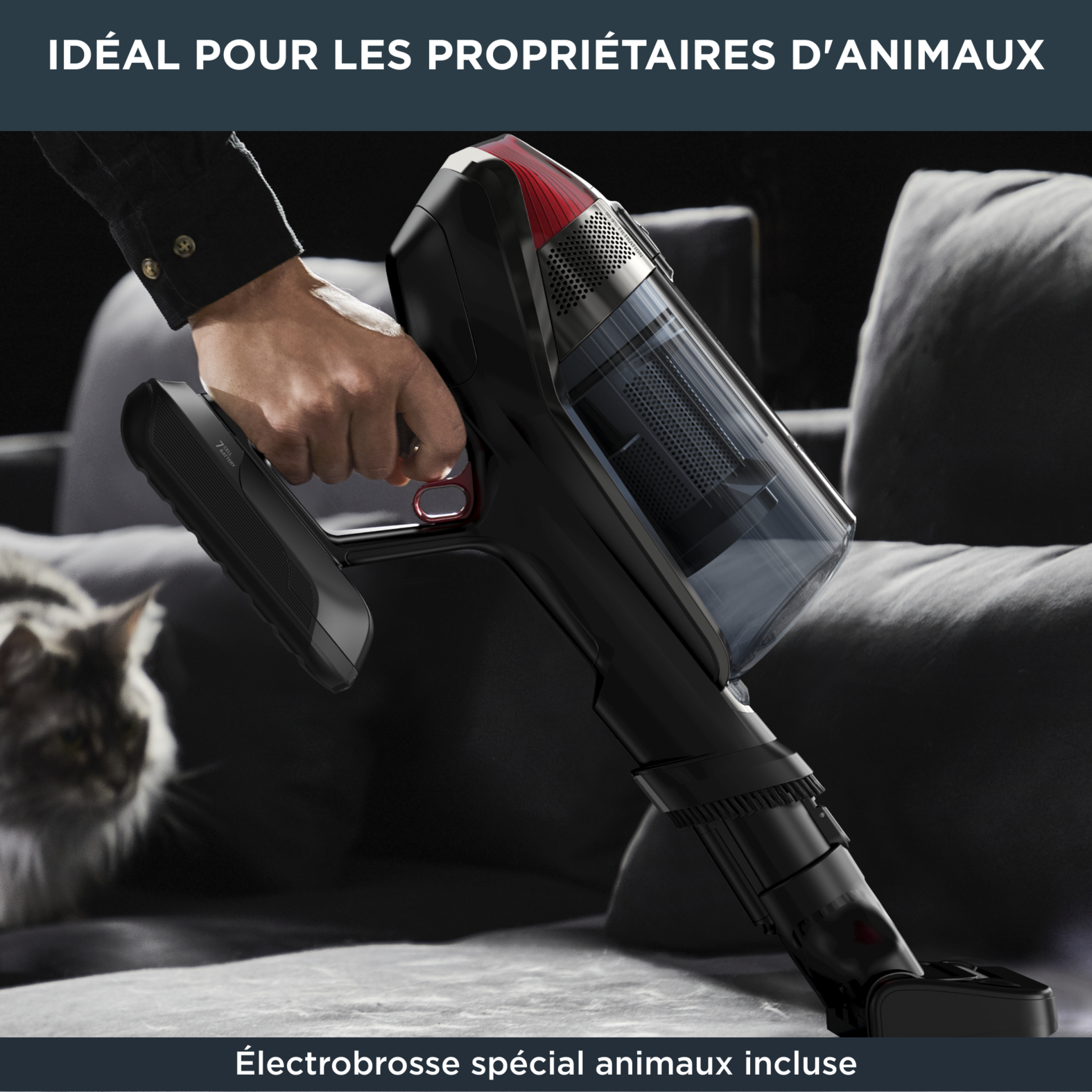 Voir la diapositive 7 : ROWENTA Aspirateur balai  X-FORCE FLEX AUTO 12.60 RH98A7WO - Noir