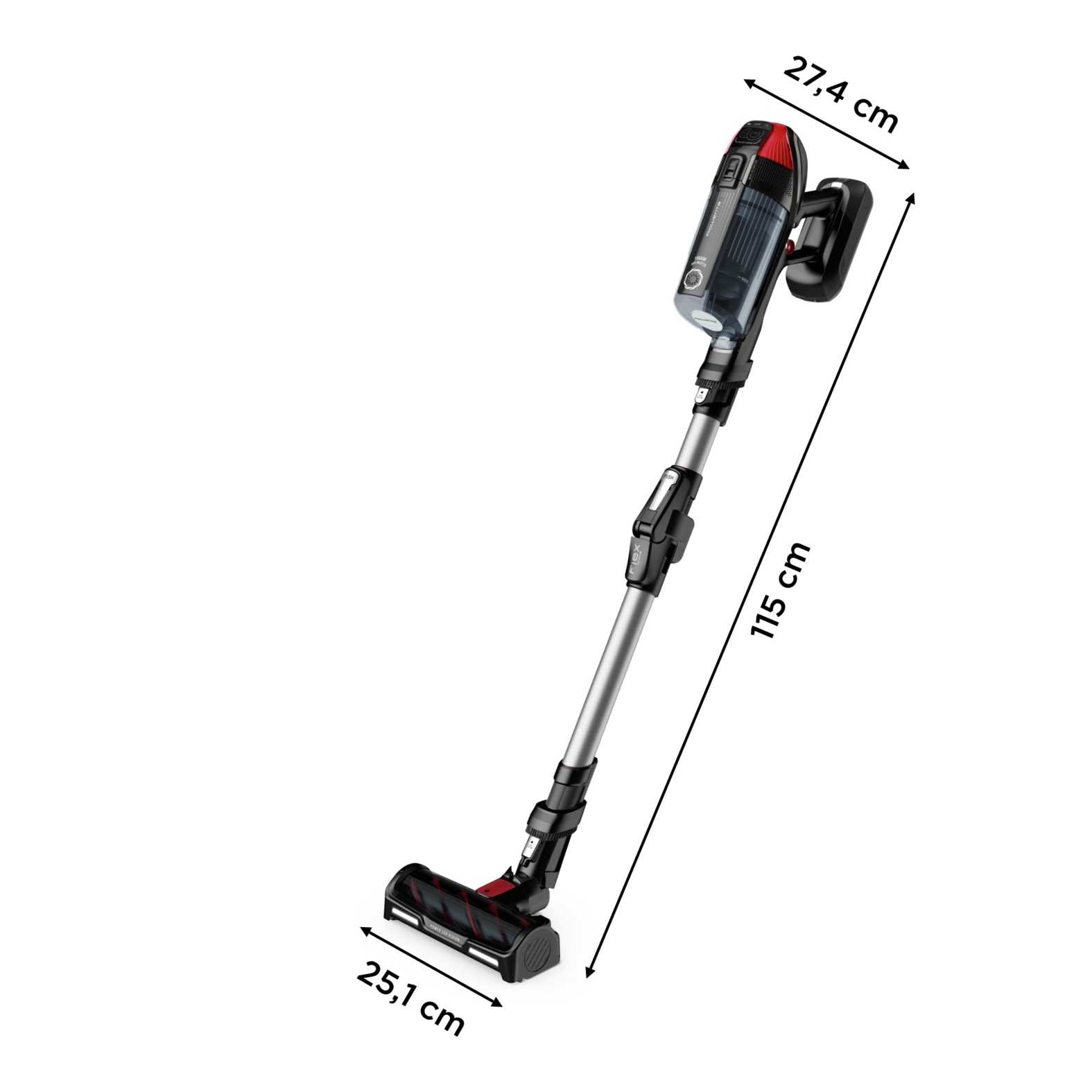 Voir la diapositive 8 : ROWENTA Aspirateur balai  X-FORCE FLEX AUTO 12.60 RH98A7WO - Noir