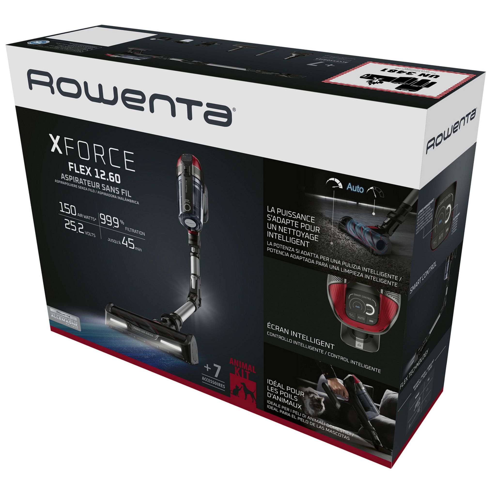 Voir la diapositive 9 : ROWENTA Aspirateur balai  X-FORCE FLEX AUTO 12.60 RH98A7WO - Noir