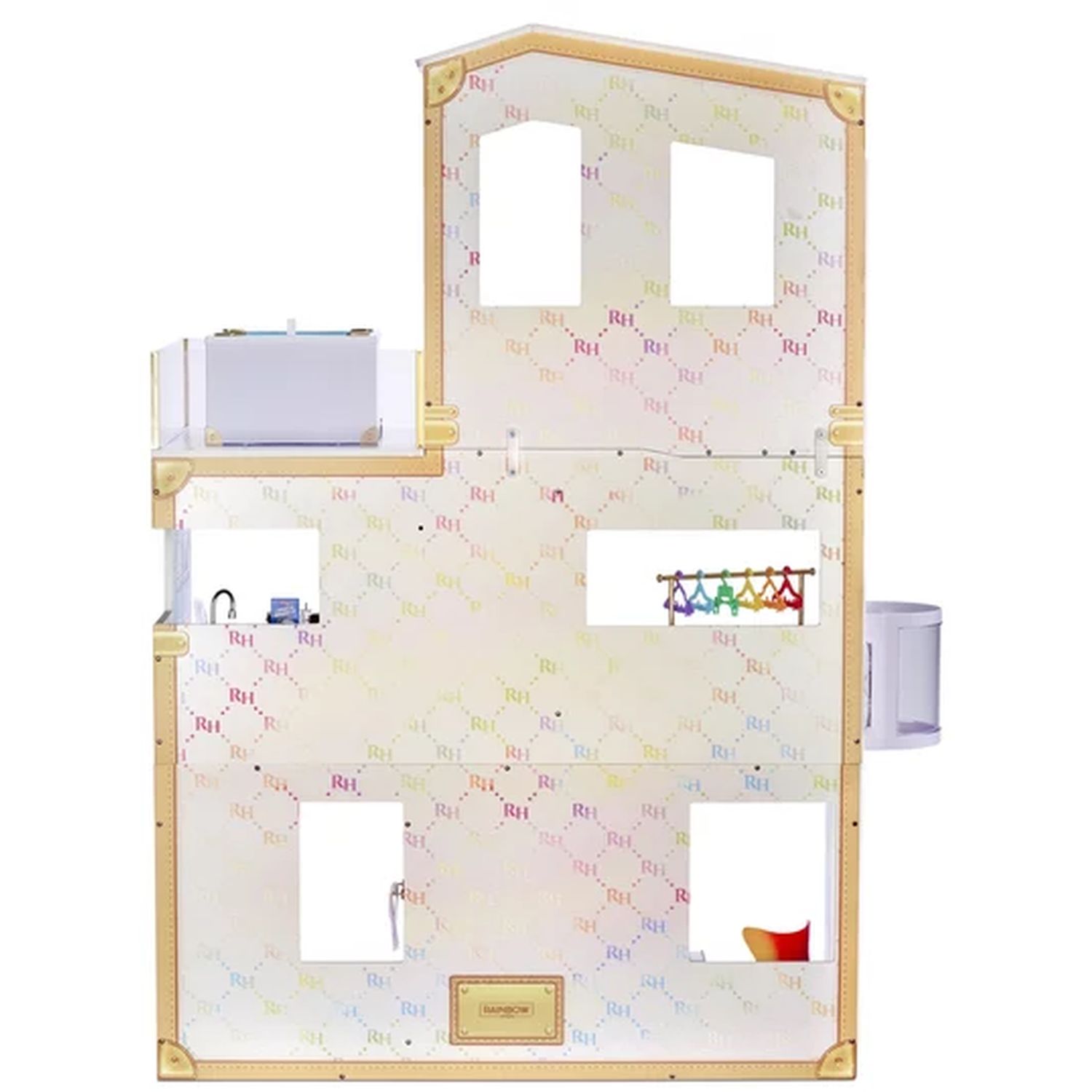 Voir la diapositive 2 : MGA Maison de poupée en bois Rainbow High