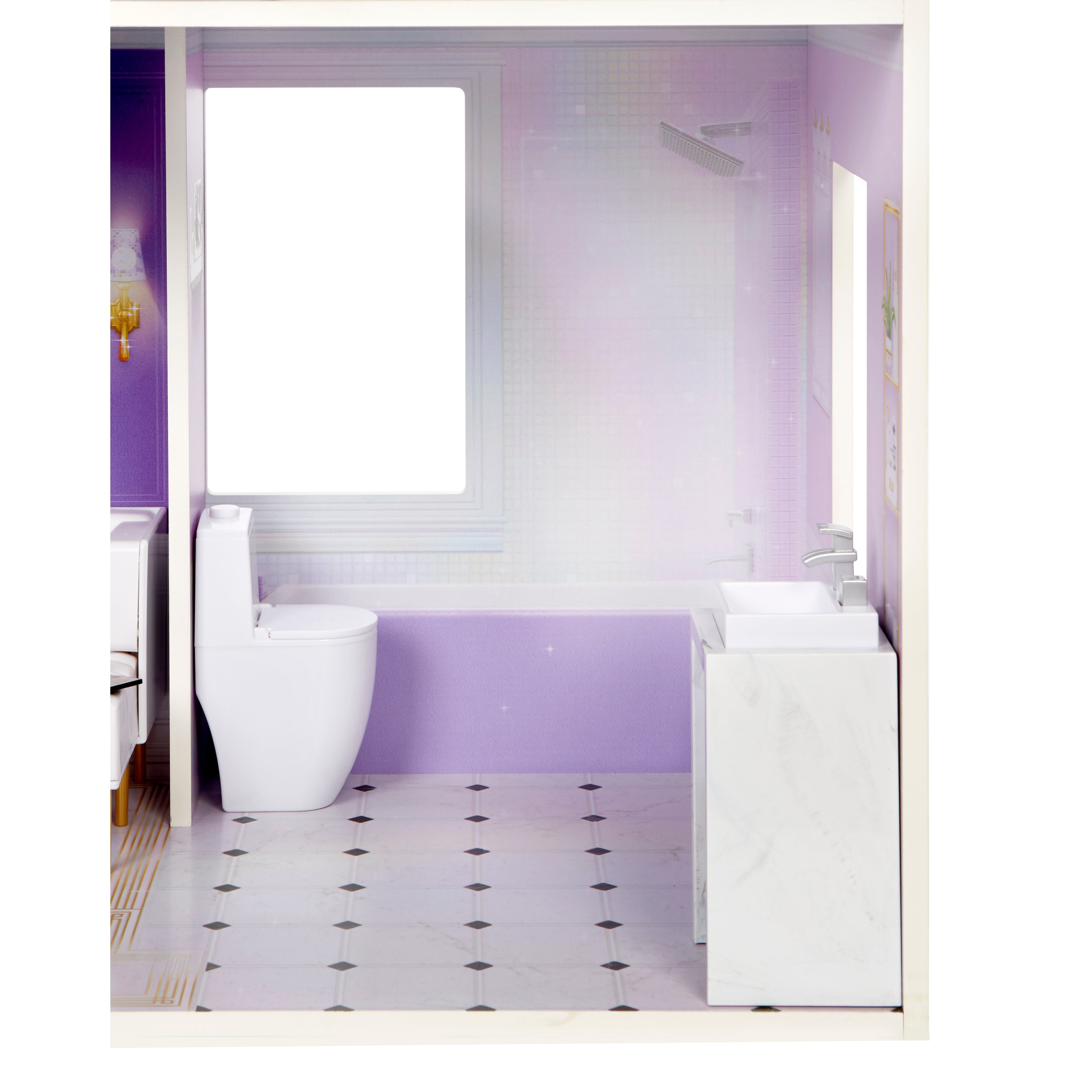 Voir la diapositive 11 : MGA Maison de poupée en bois Rainbow High