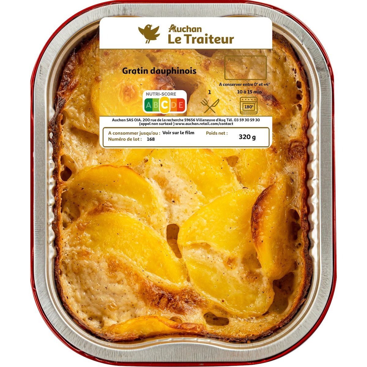 AUCHAN LE TRAITEUR Gratin dauphinois 320g
