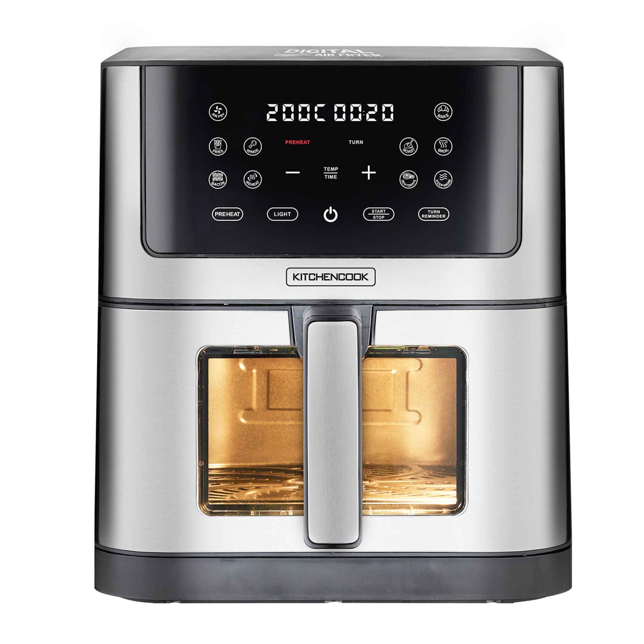 Voir la diapositive 2 : KITCHENCOOK Friteuse électrique sans huile à air chaud AIRMED WXL - Gris et noir