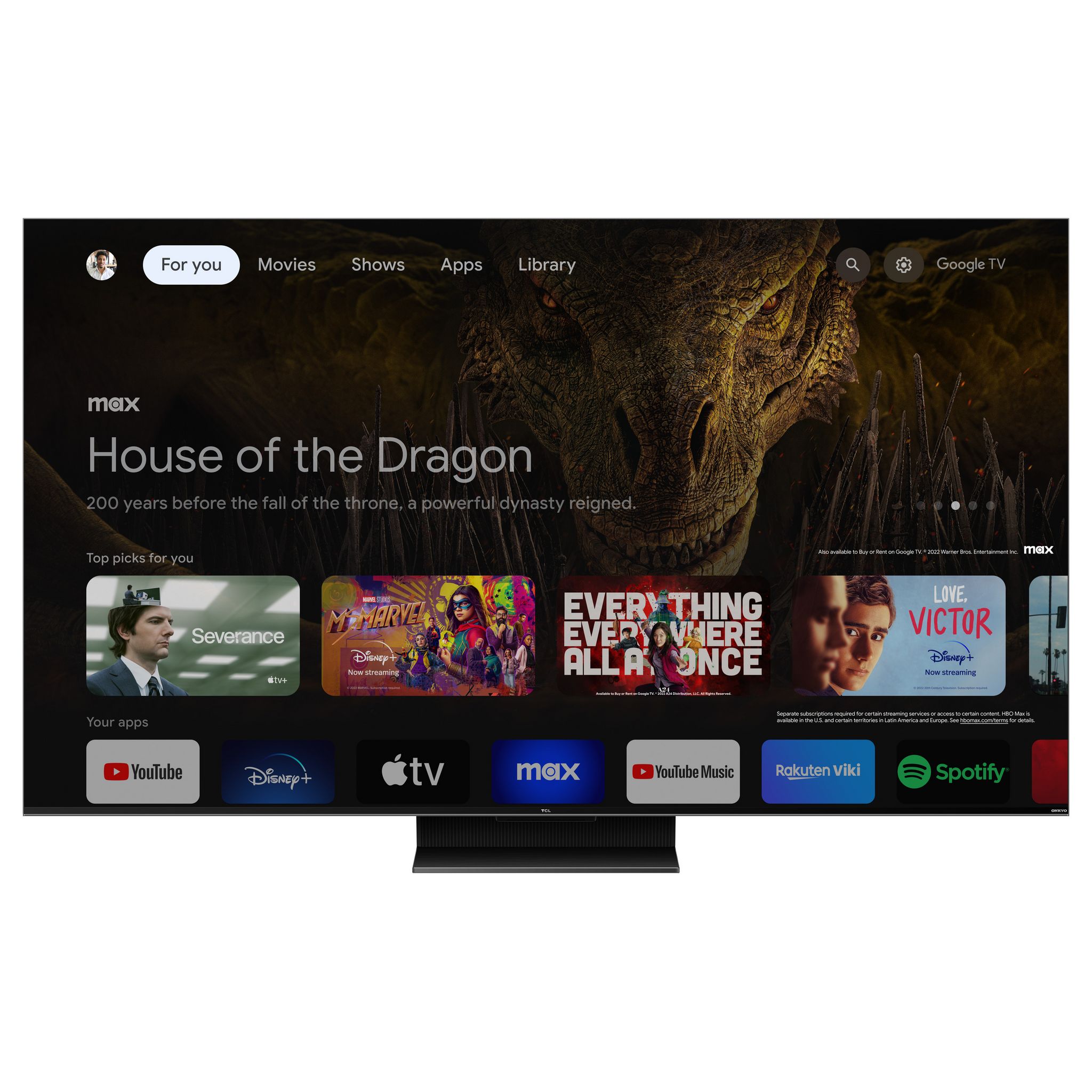 Voir la diapositive 2 : TCL 75C805 2023 TV QLED Mini-LED 4K UHD 189 cm Google TV