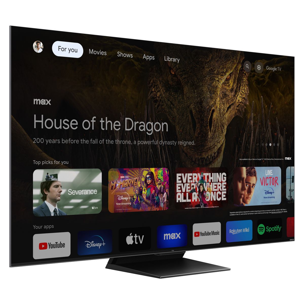 TCL 75C805 2023 TV QLED Mini-LED 4K UHD 189 cm Google TV