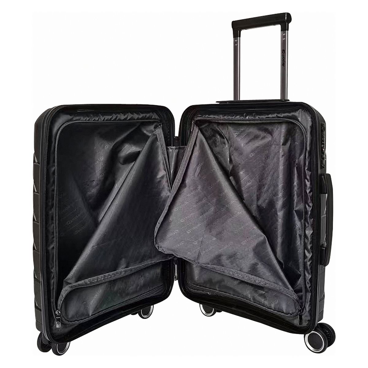 AIRPORT Valise cabine rigide noire Smart Trip 56x20x38cm
