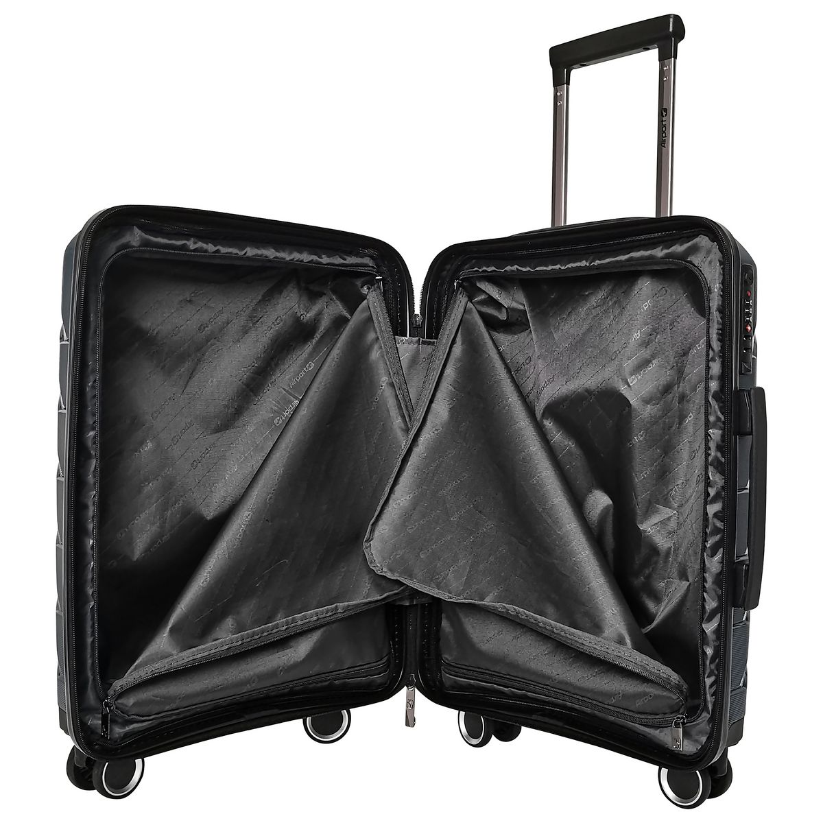 AIRPORT Valise cabine rigide bleue Smart Trip 56x38x20cm