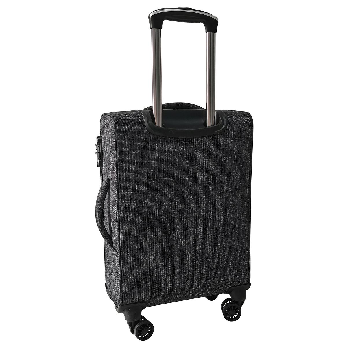 AIRPORT Valise cabine souple noire Poly Soft 55x35x20cm