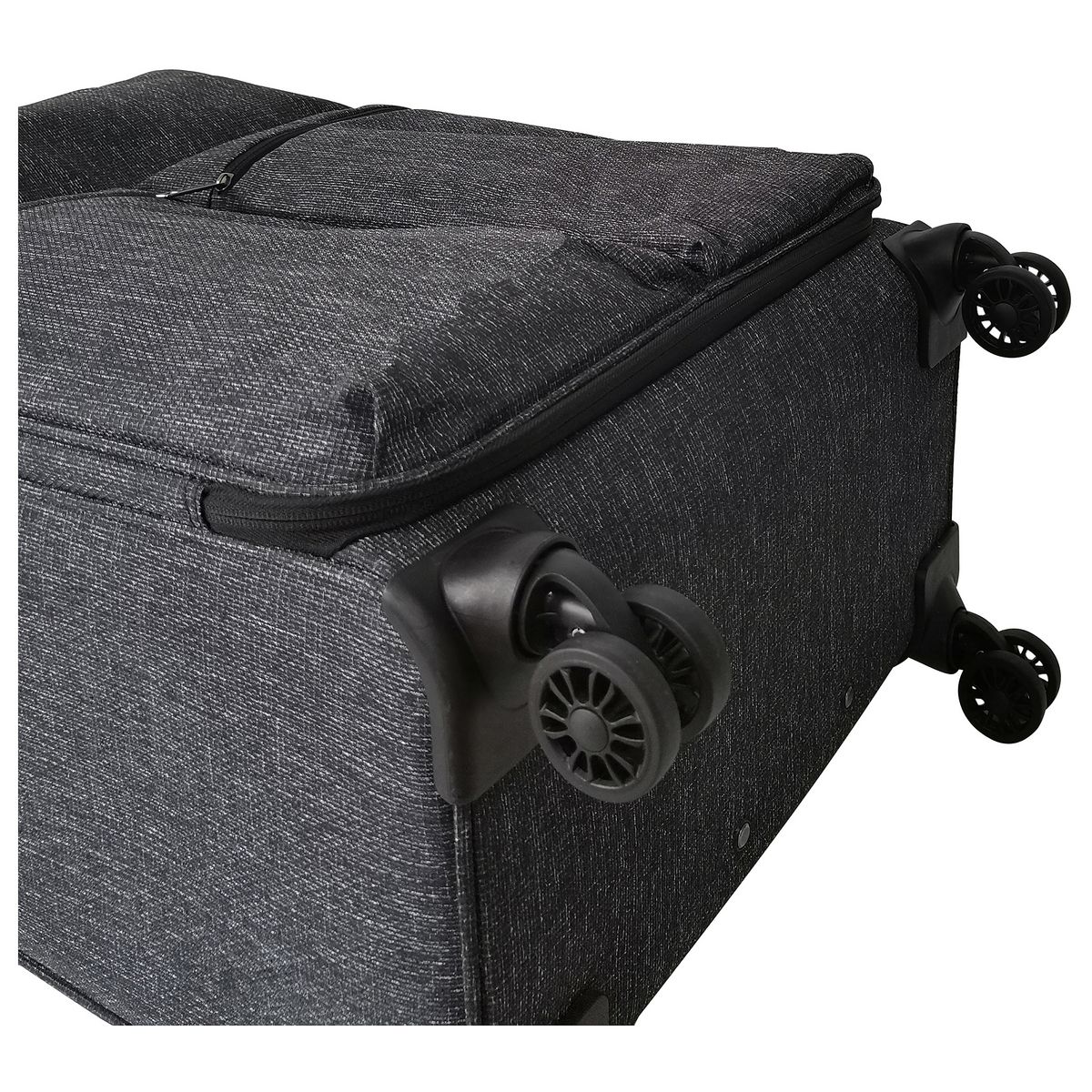 AIRPORT Valise cabine souple noire Poly Soft 55x35x20cm