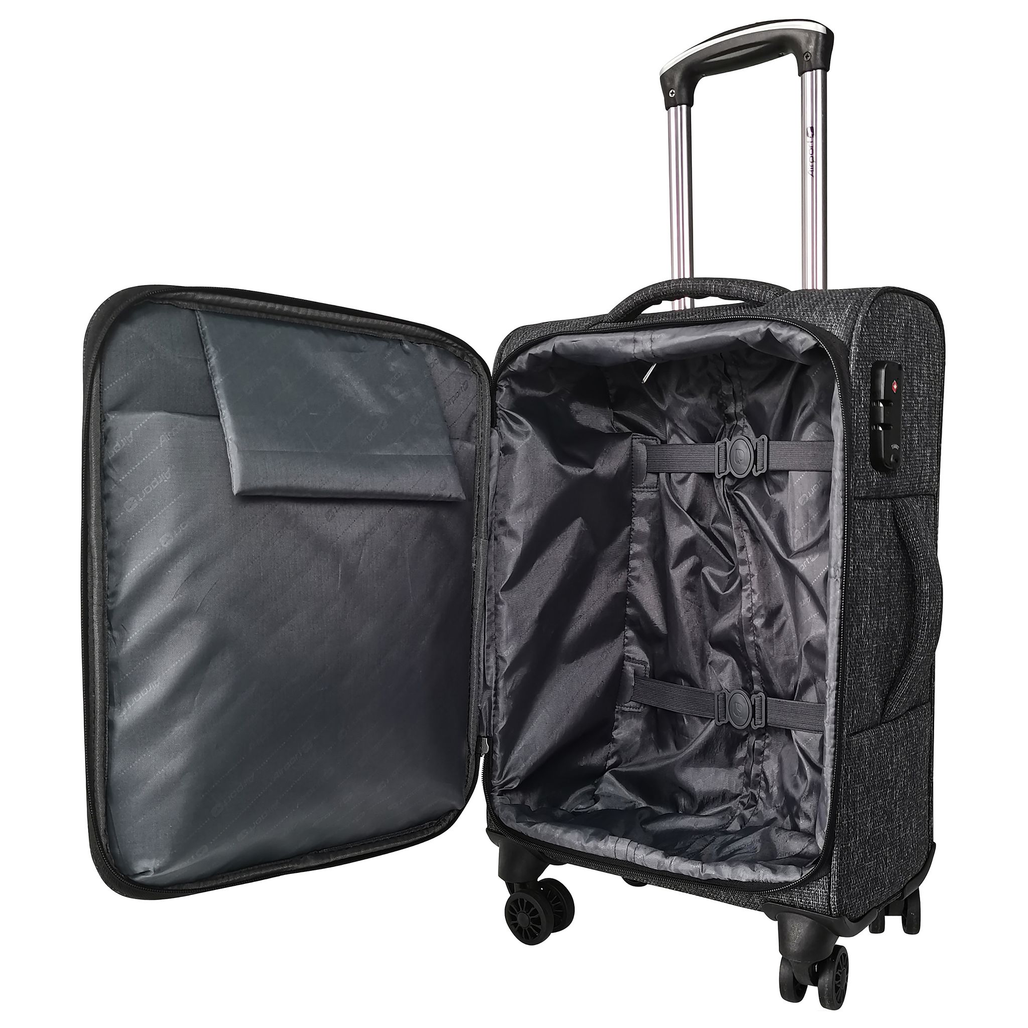 Voir la diapositive 6 : AIRPORT Valise cabine souple noire Poly Soft 55x35x20cm