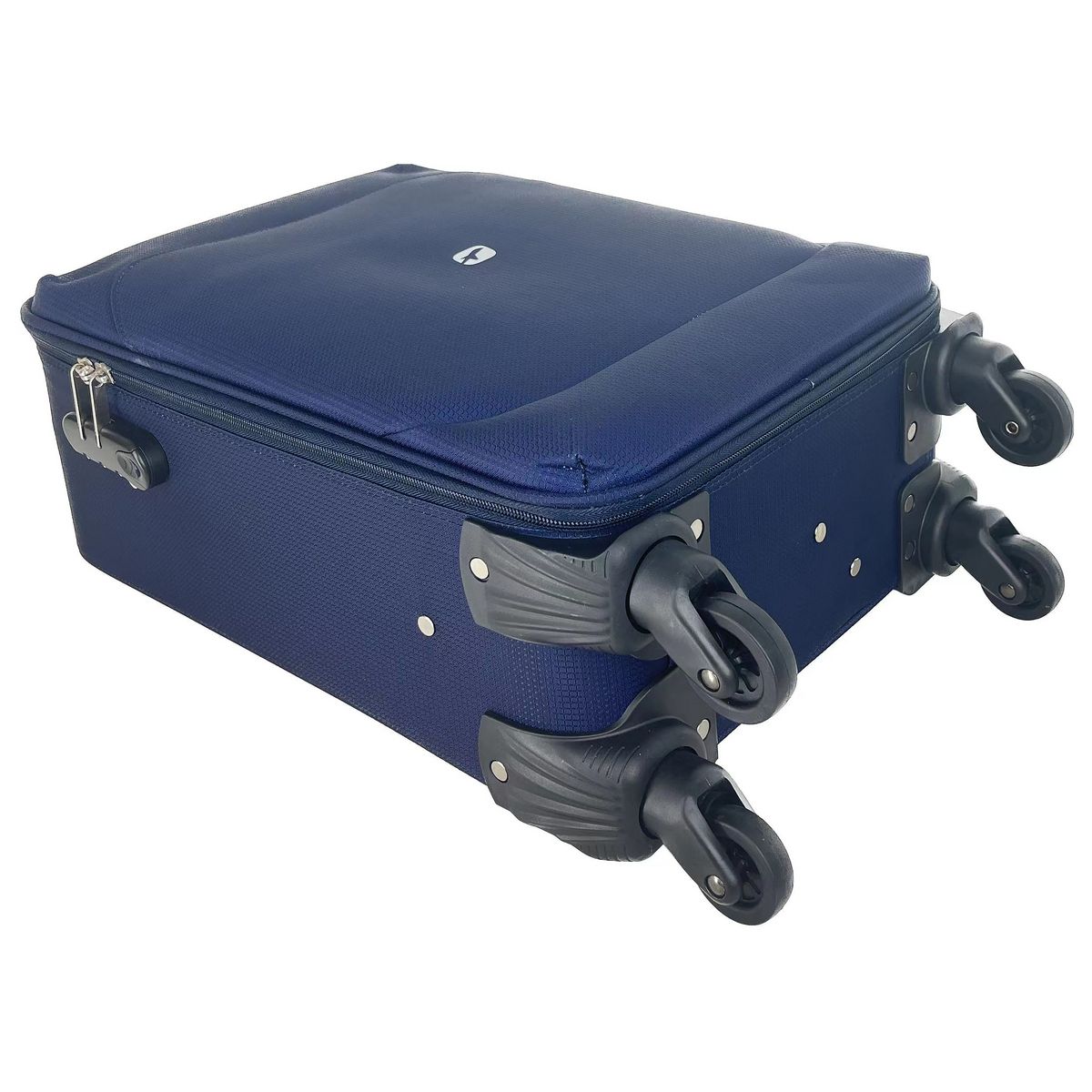 AIRPORT Valise cabine souple bleue Easy Sky 55x35x18cm