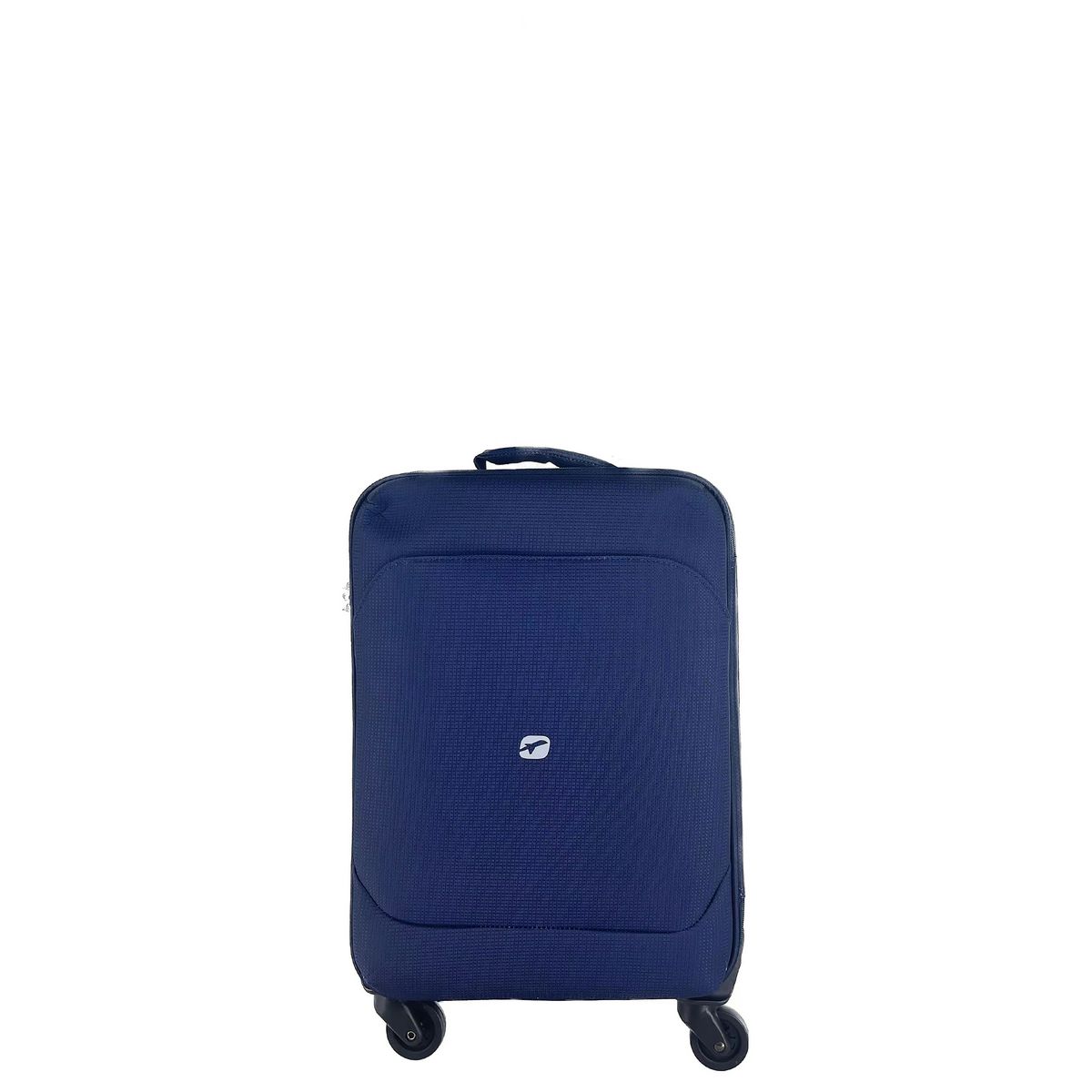 AIRPORT Valise cabine souple bleue Easy Sky 55x35x18cm